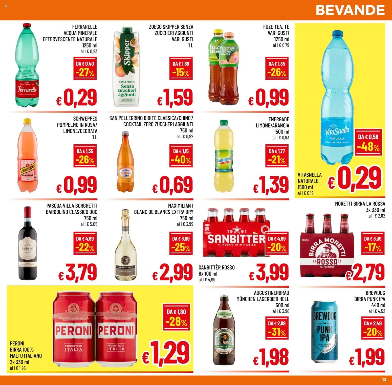 Volantino A&O del 27.05.2026 | Pagina: 13 | Prodotti: Tè, Pompelmo, Mango, Acqua minerale