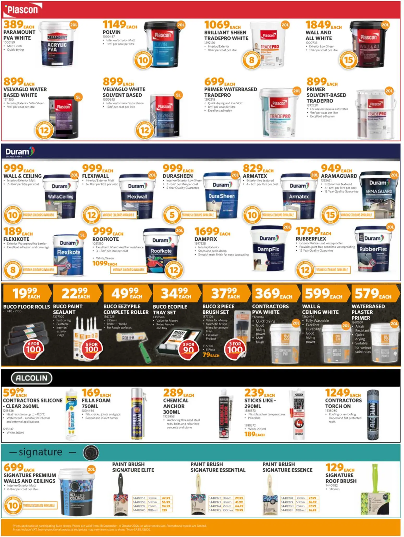 New BUCO catalogue – valid from 28/09/2026 | Page: 4 | Products: Tray, Polvin, Brush, Silicone