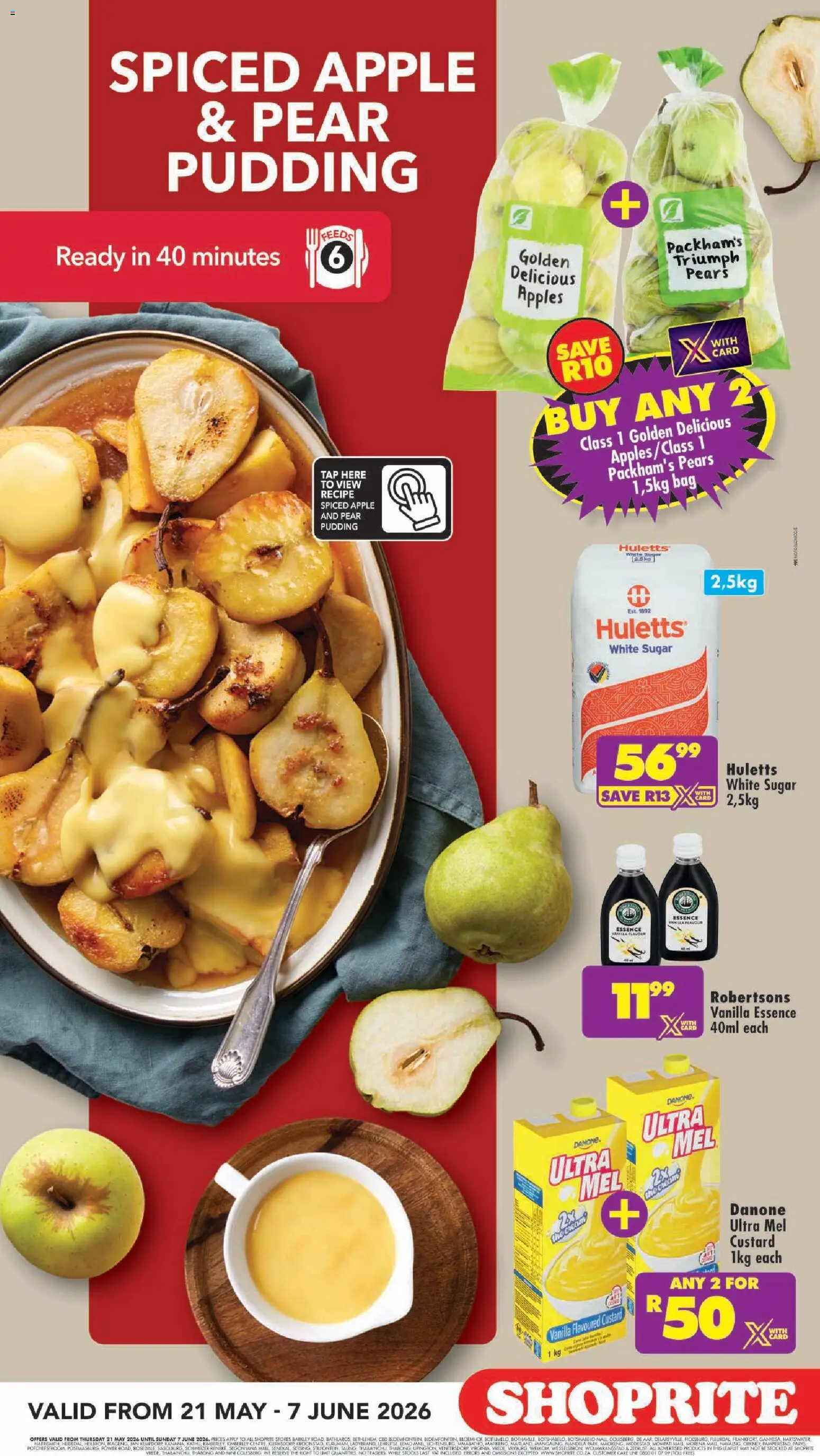New Shoprite catalogue – valid from 21.05.2026 | Page: 7 | Products: Vanilla essence, Bag, Apples, Tap