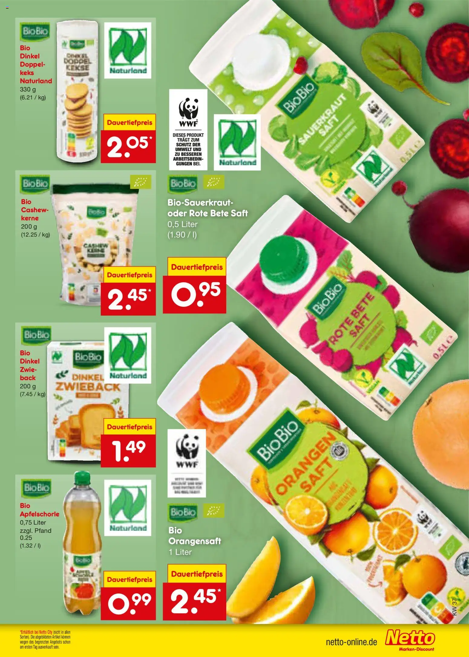 Netto Marken-Discount Prospekt – gültig ab 07.09.2026 | Seite: 13 | Produkte: Orangen, Cashew, Orangensaft, Saft