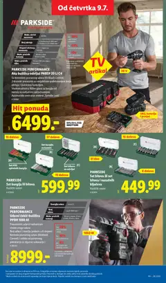 PARKSIDE PERFORMANCE Aku bušilica-odvijač PABS 20 Li C4, Sa kontrolom povratnog udara (Kickback Control) 2-brzinski prenosnik sa varijabilnim podešavanjem broja obrtaja i Quickstop funkcijom. Visokokvalitetna RÖHM glava za burgiju od metala sa radijalnim zaključavanjem. Automatsko aretiranje vretena „Spindle Lock“ - pregled Lidl kataloga - važi od 09.07.2026 | Strana: 67 | Proizvode: Parkside