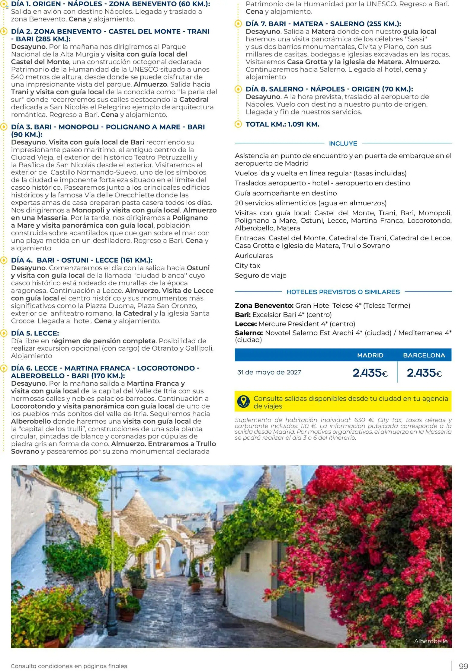 Viajes El Corte Inglés Club de Vacaciones otoño primavera │ válido desde el 01/09/2026 | Página: 99