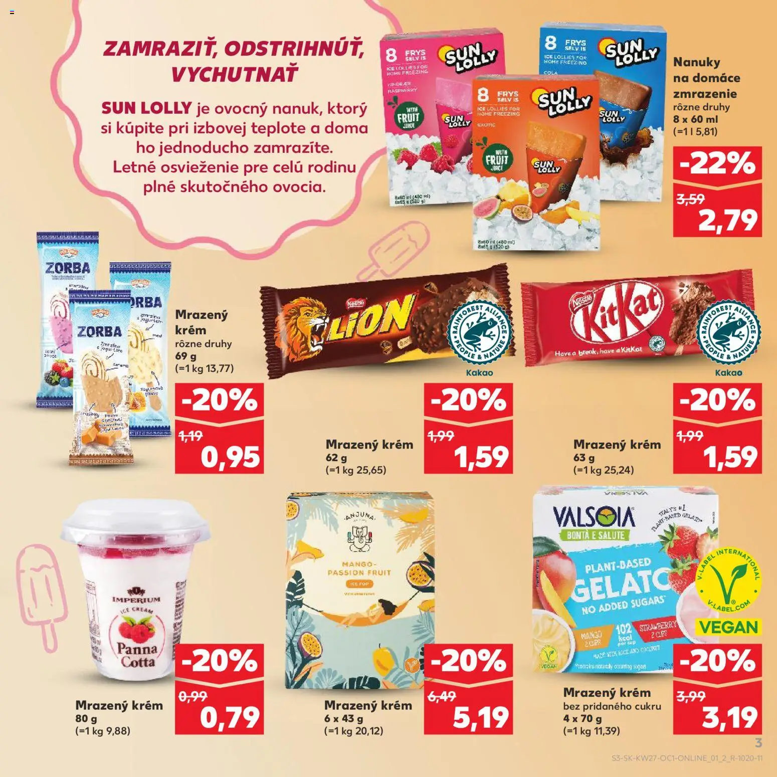 Kaufland SK akciós ujság - amely érvényes a következő dátumtól: 2026.07.01. | Oldal: 3 | Termékek: Cola, Vegán, Mangó
