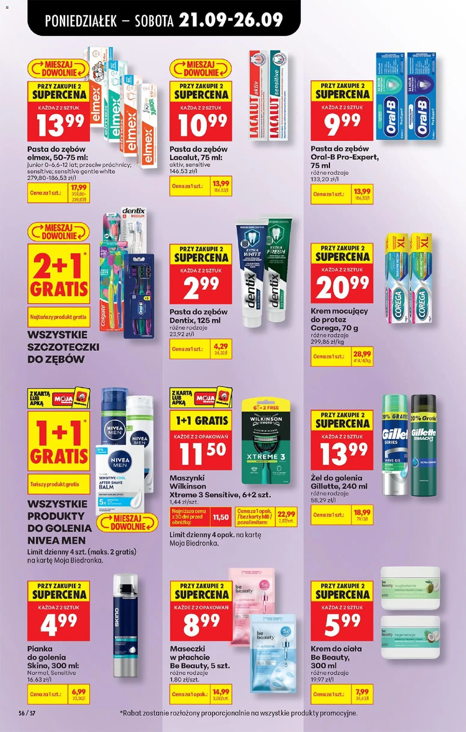 Biedronka Polsko leták od 21.09.2026 | Strana: 94 | Produkty: Corega, Elmex, Nivea, Krém