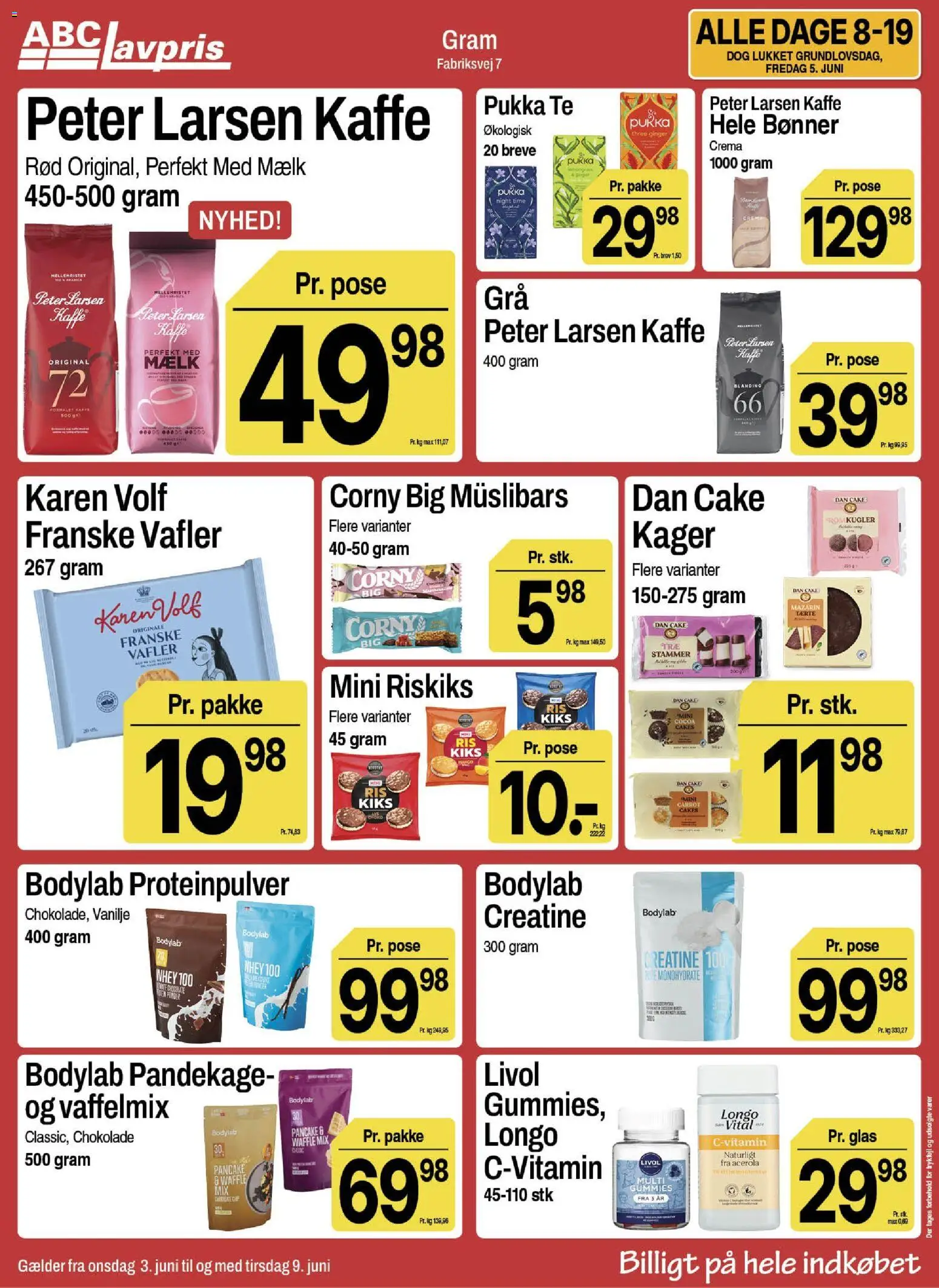 Abc Lavpris tilbudsavis – gyldig fra 03.06.2026 | Side: 11 | Produkter: Romkugler, Bønner, Vafler, Vanilje