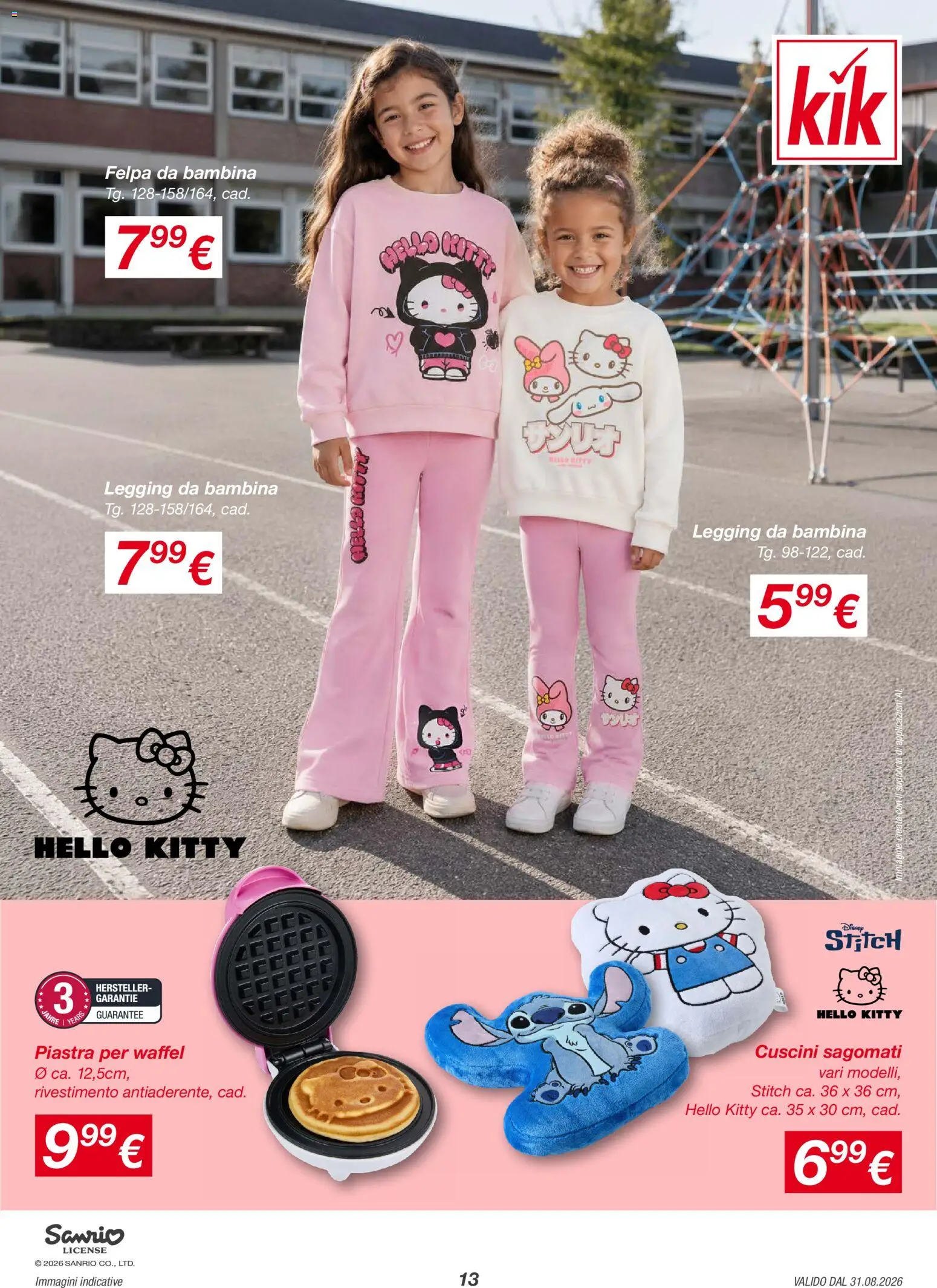 Volantino KiK del 31/08/2026 | Pagina: 13 | Prodotti: Felpa