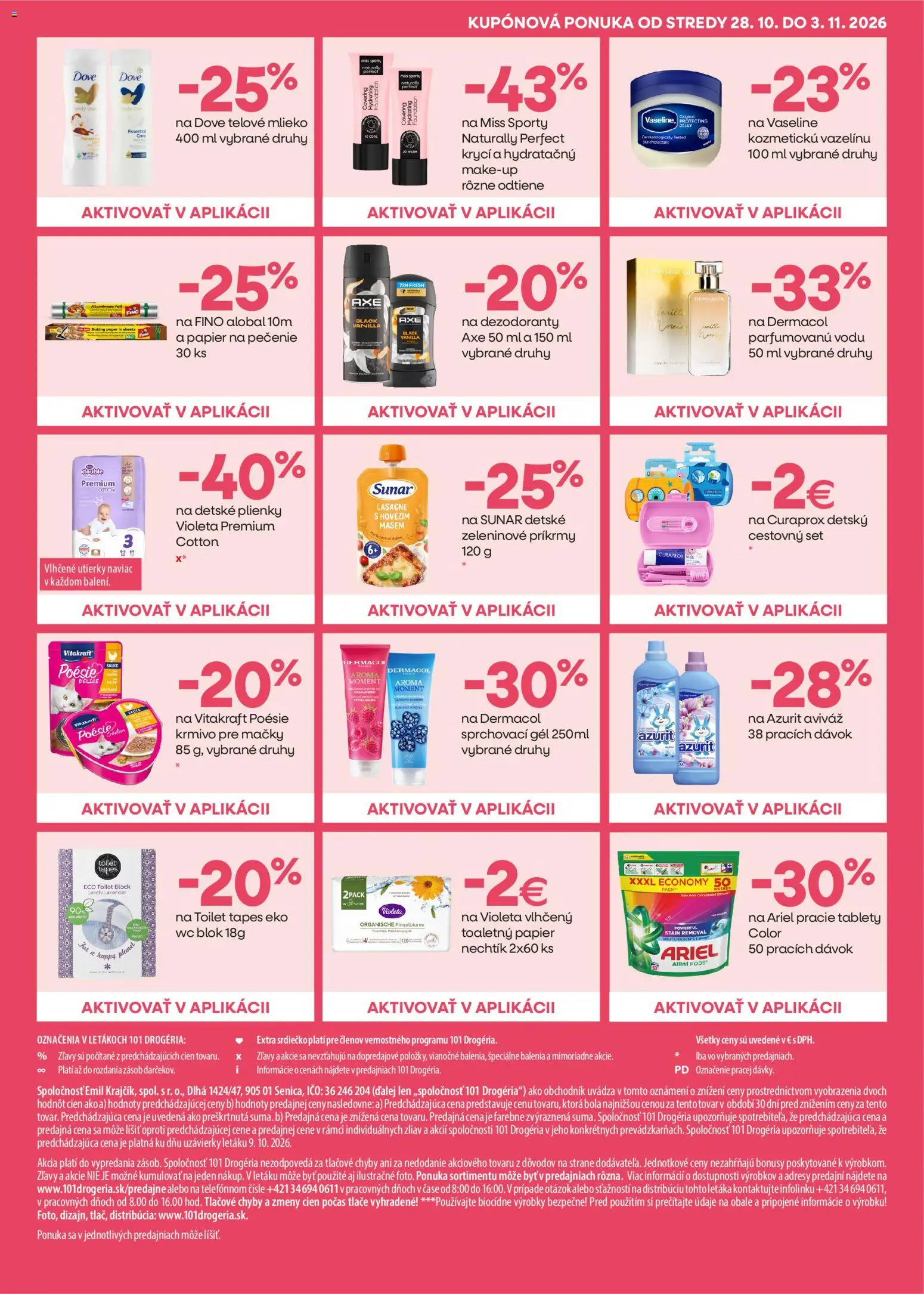 Nové 101 drogerie akcie – leták je platný od 21.10.2026 | Strana: 7 | Produkty: Wc, Toaletný papier, Plienky, Curaprox