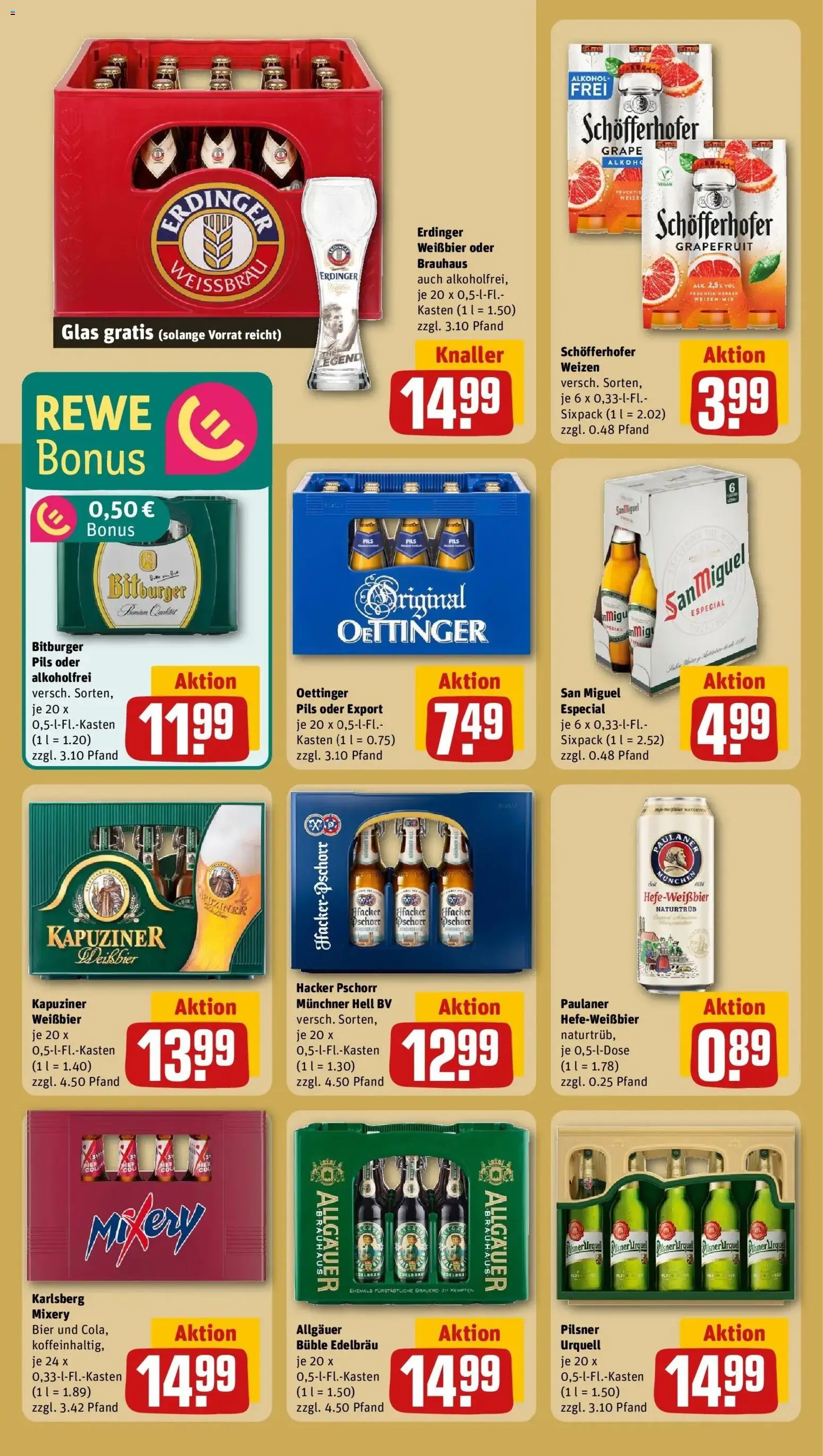 Rewe Prospekt Mettlach / Orscholz	 – gültig ab 20.04.2026 | Seite: 27 | Produkte: Erdinger, Bier, Pils, Pilsner urquell