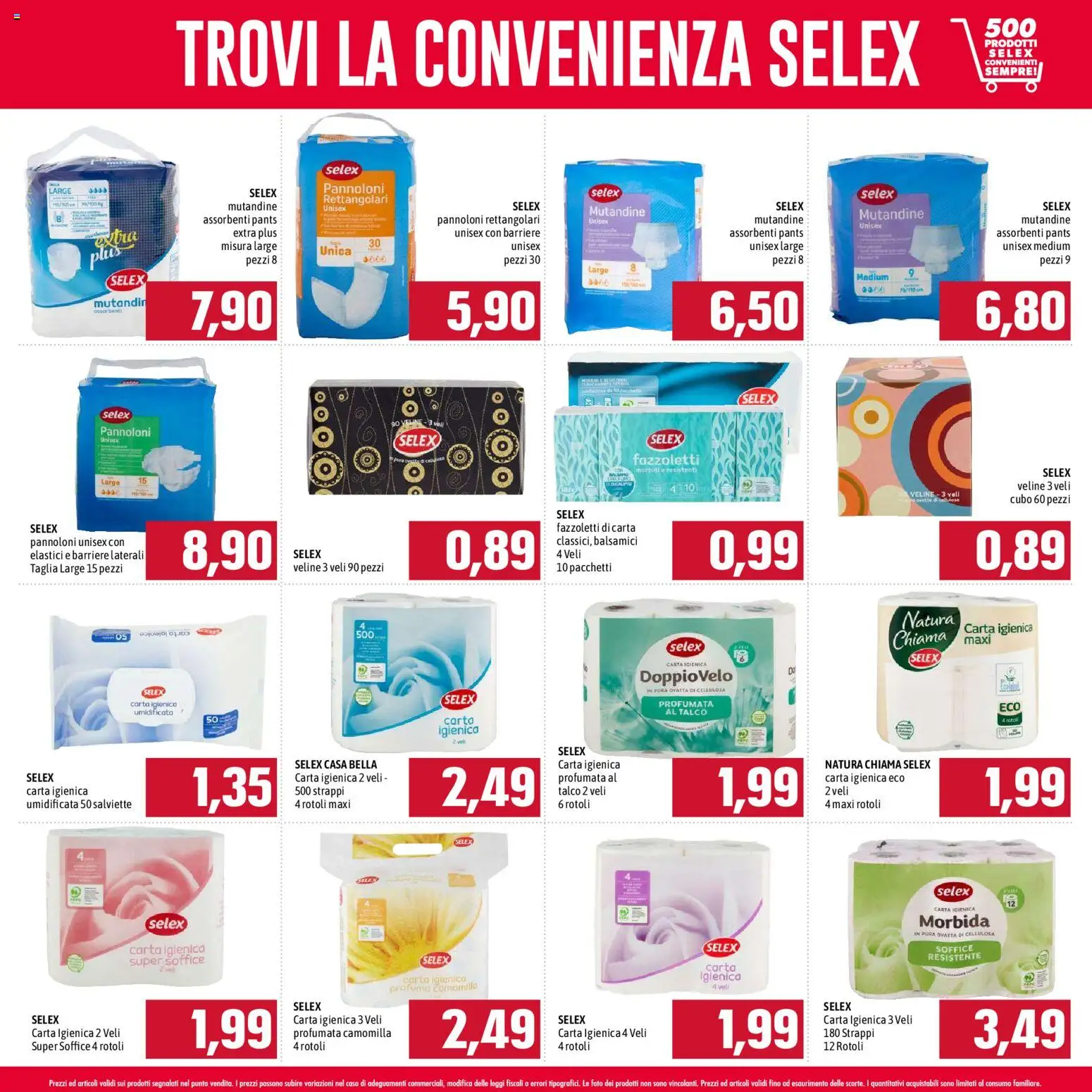 Volantino Emisfero del 21/09/2026 | Pagina: 23 | Prodotti: Carta igienica, Veline, Fazzoletti, Assorbenti