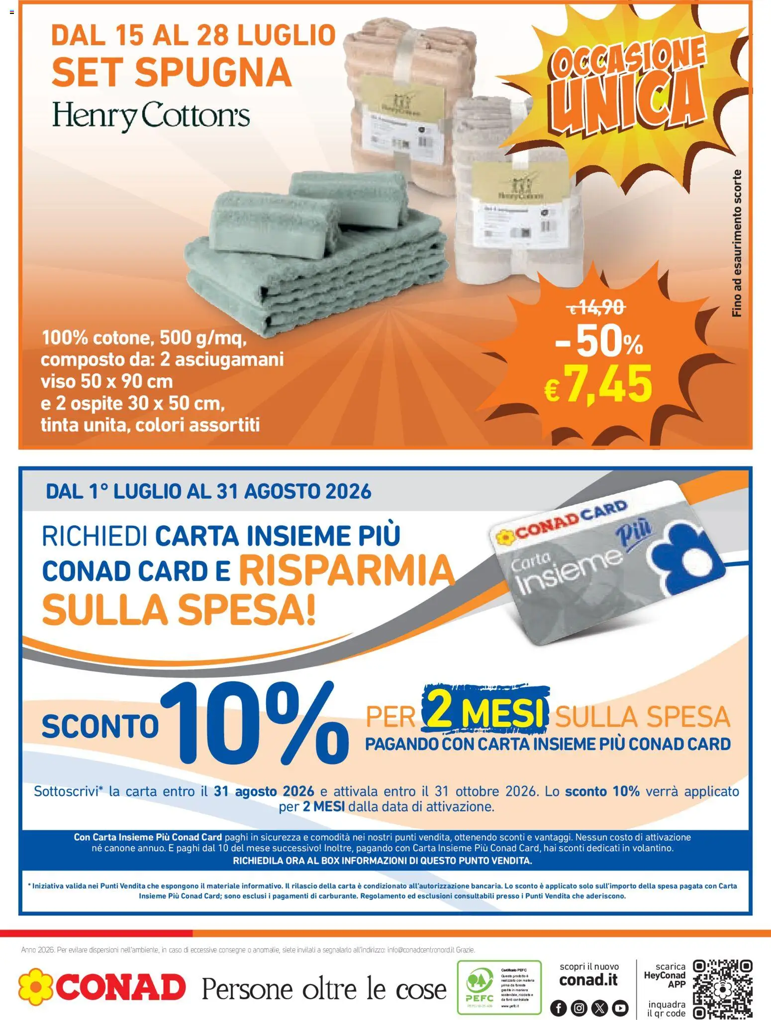 Volantino Conad del 15/07/2026 | Pagina: 20 | Prodotti: Spugna, Data