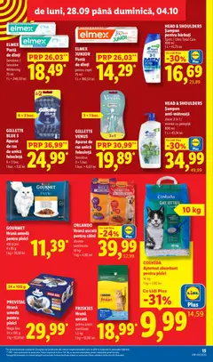 Ofertele Lidl valabile de la 28.09.2026 | Pagină: 15 | Produse: Pui, Gillette Venus, Șampon, Plus
