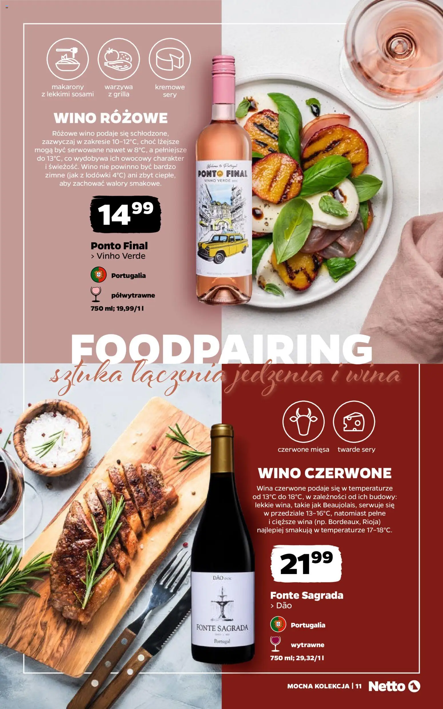 Netto gazetka - Wina od 08.06.2026 | Strona: 11 | Produkty: Sery, Wino, Makarony, Warzywa