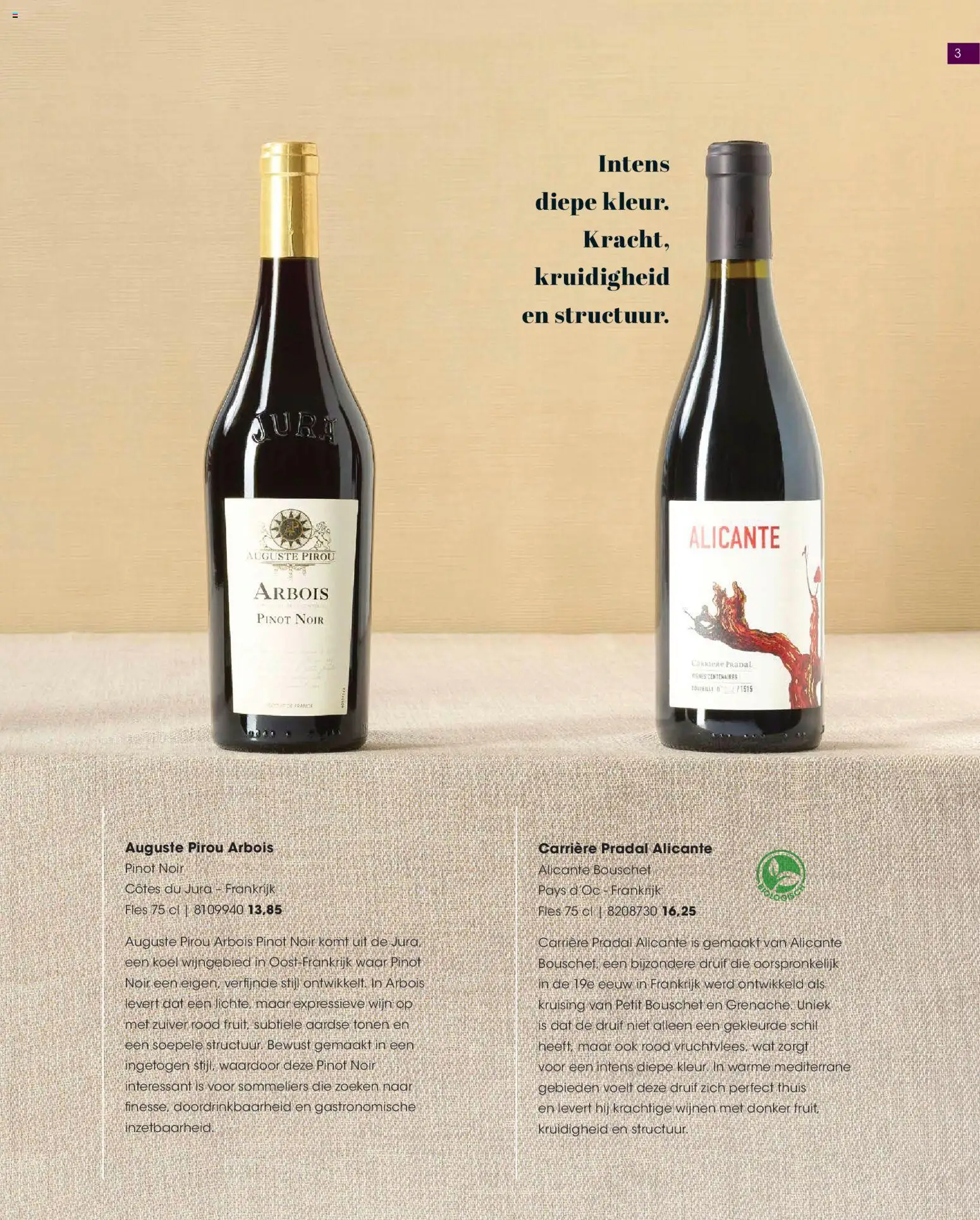 {H1} | Pagina: 3 | Producten: Druif, Wijn, Fles