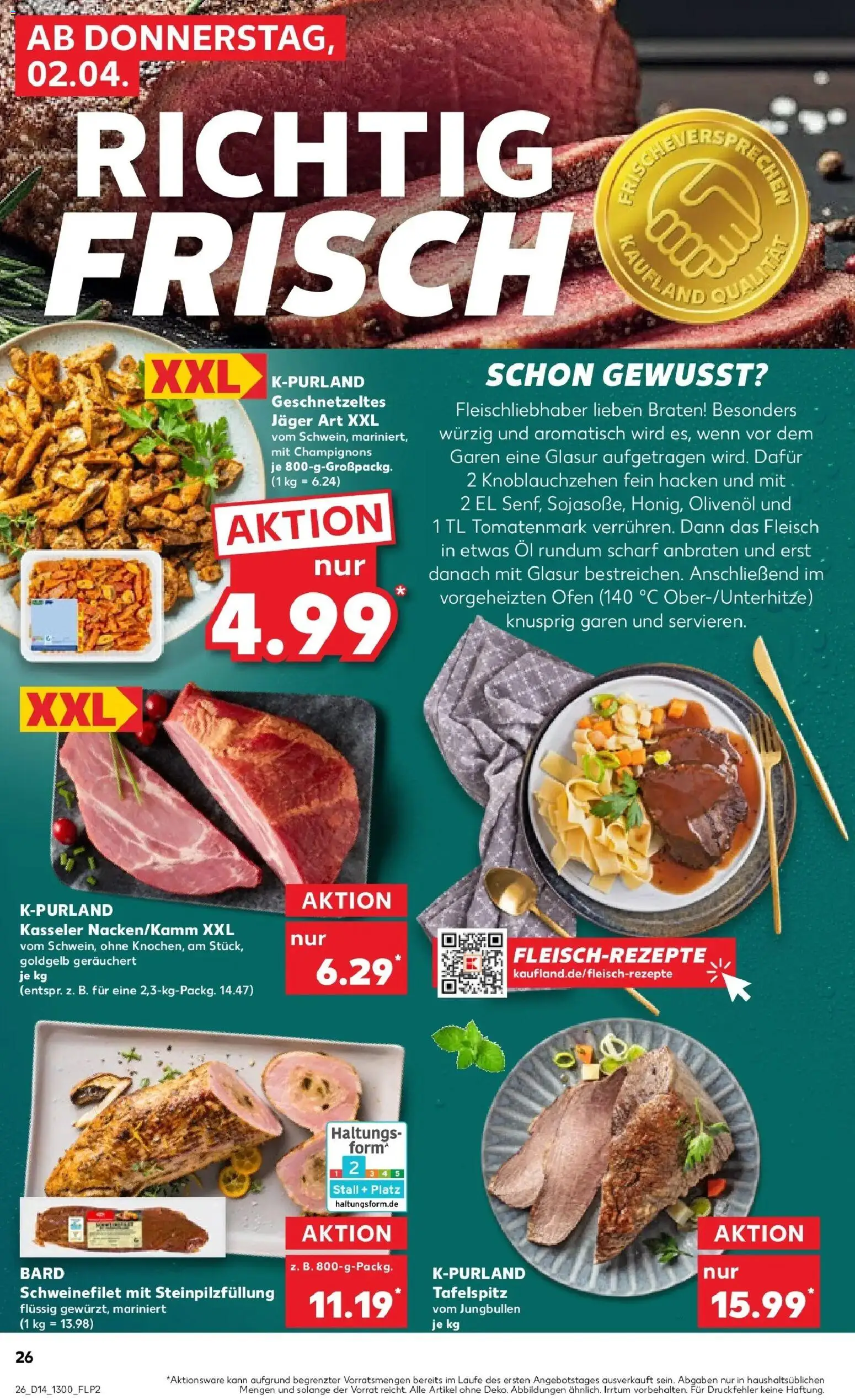 Kaufland Prospekt Bergkamen	 – gültig ab 02.04.2026 | Seite: 26 | Produkte: Ofen, Tafelspitz, Öl, Fleisch
