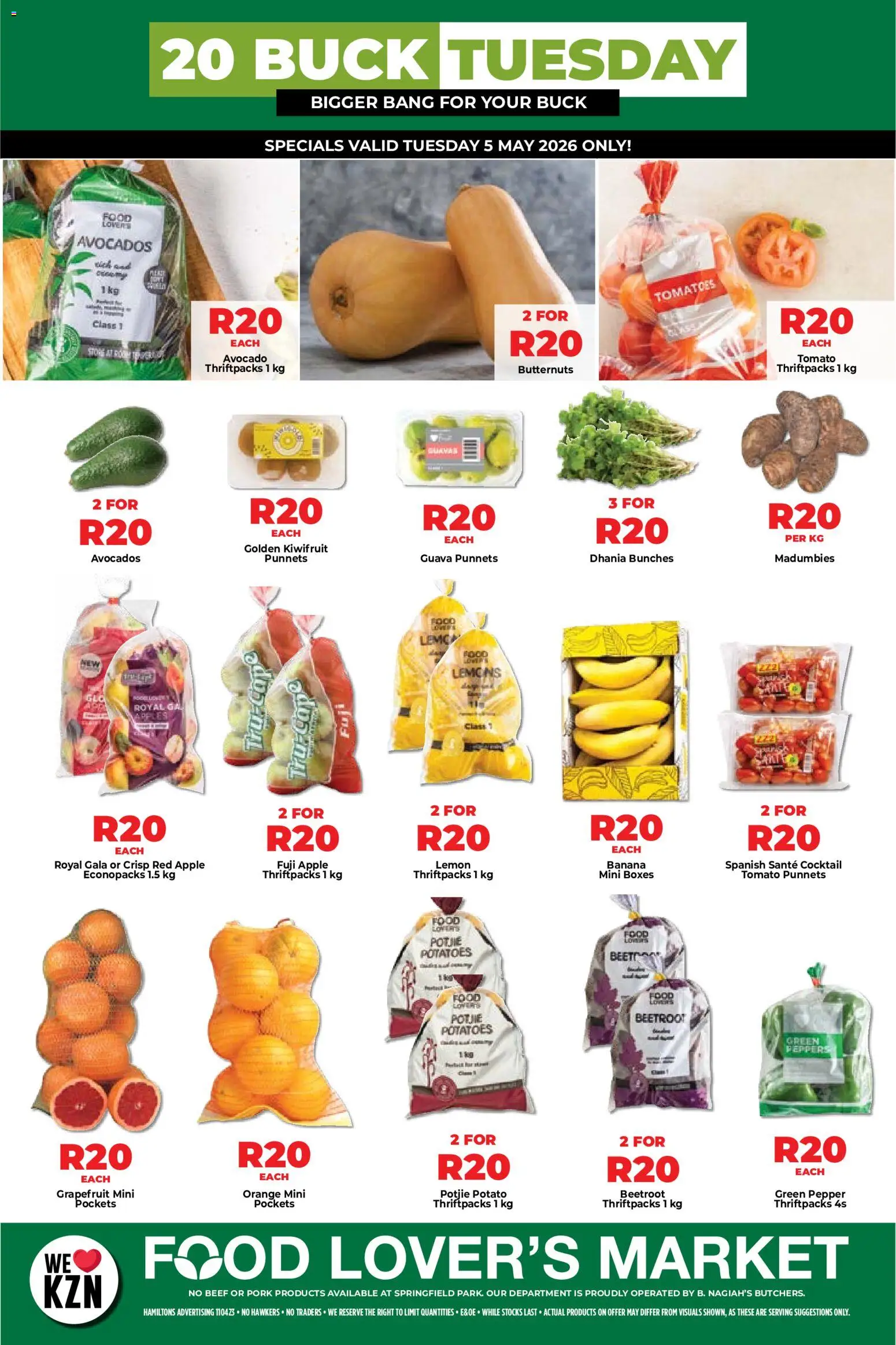 New Food Lover's Market catalogue – valid from 04.05.2026 | Page: 1 | Products: Avocados, Potatoes, Pepper, Lemon