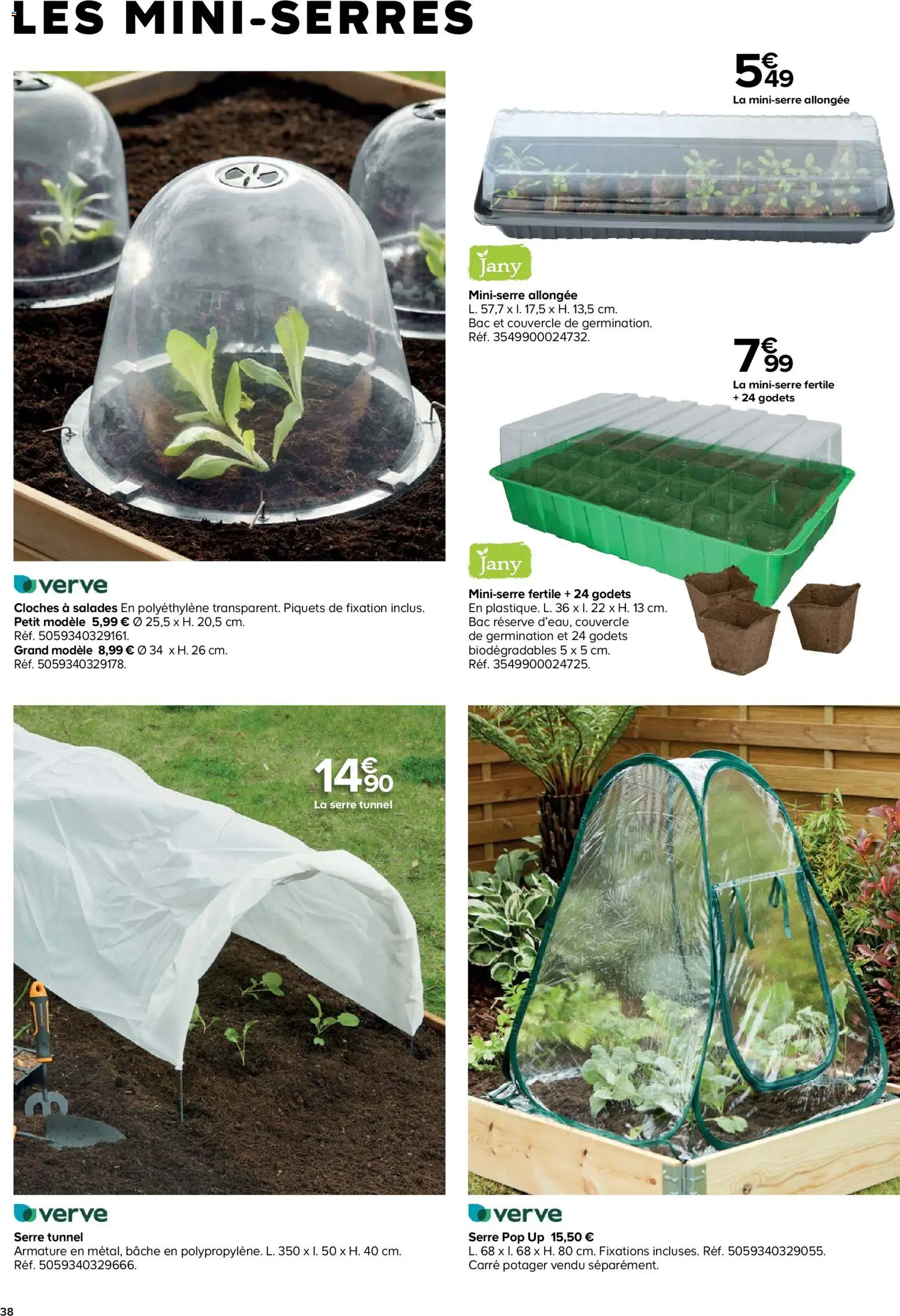 {H1} | Page: 38 | Produits: Serre tunnel, Carré potager, Couvercle, Potager