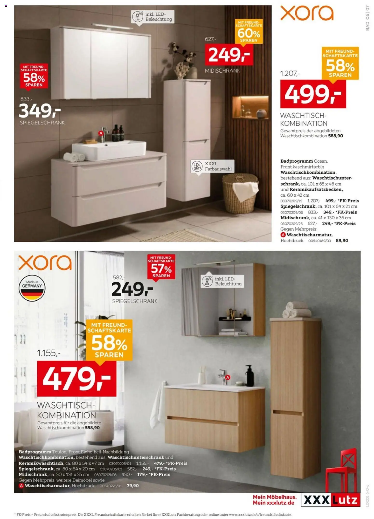 XXXLutz Badezimmer-Testerinnen und -Tester gesucht – gültig ab 25.07.2026 | Seite: 7 | Produkte: Bad, Waschtisch, Spiegelschrank, Midischrank
