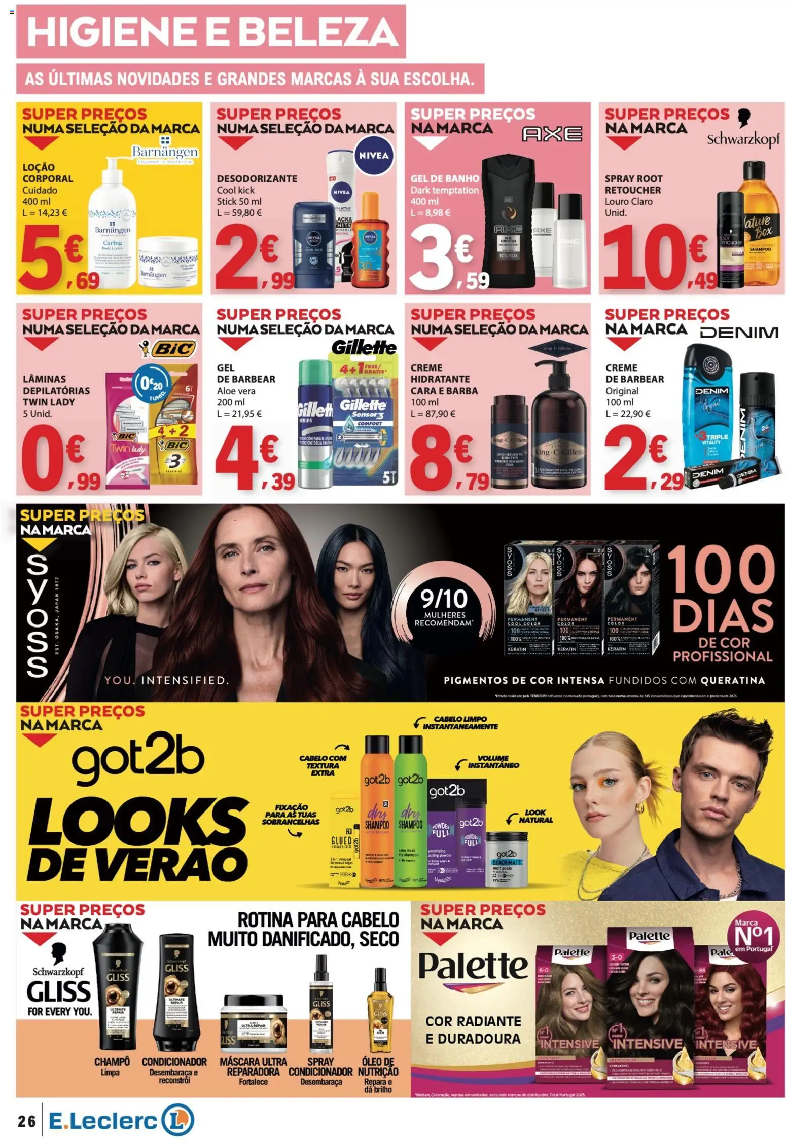 E.Leclerc folheto │ válido de 20/08/2026 | Página: 26 | Produtos: Desodorizante, Aloe Vera, Banho, Creme