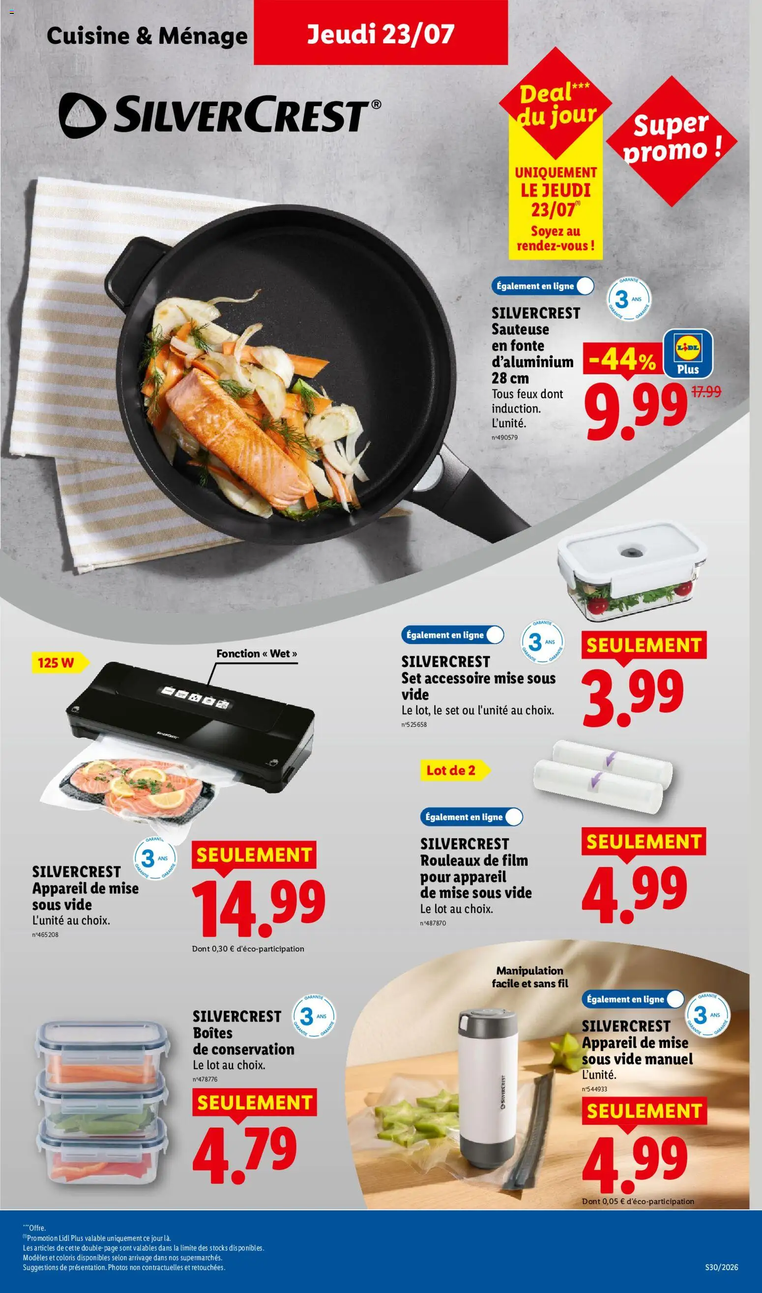 {H1} | Page: 41 | Produits: Appareil de mise sous vide, Silvercrest, Sauteuse en fonte, Silvercrest appareil de mise sous vide