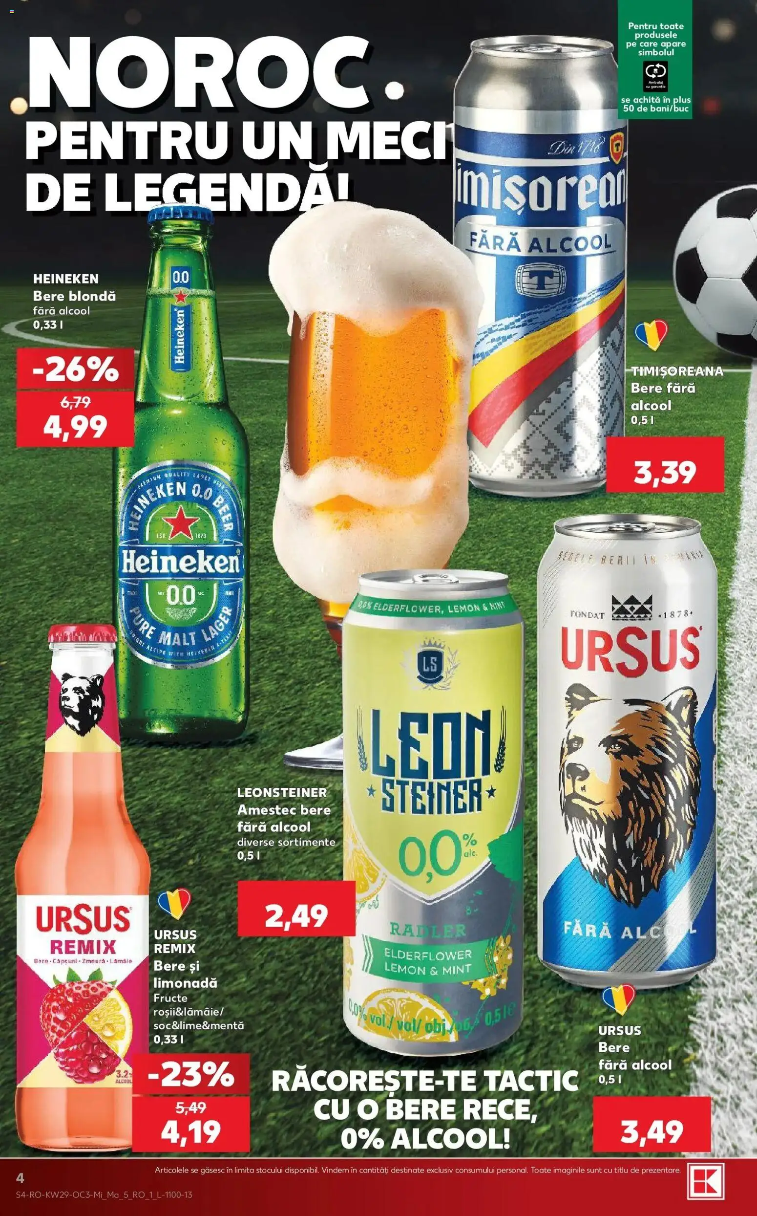 Noul catalog Kaufland – valabil de la 15.07.2026 | Pagină: 4 | Produse: Limonada, Bere, Amestec, Plus