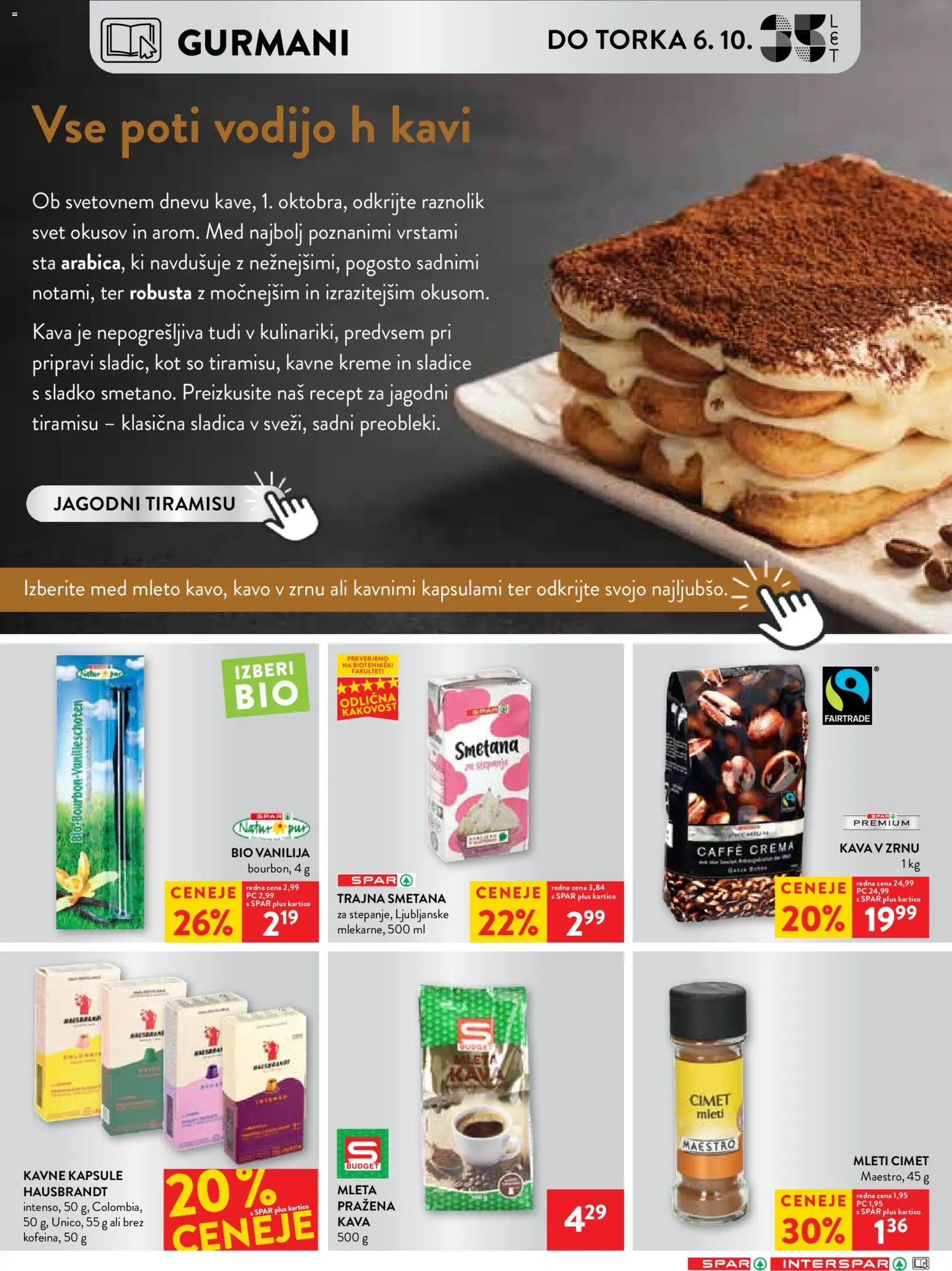 Novi Spar katalog ponudbe – veljaven od 30.09.2026 | Stran: 23 | Izdelki: Med, Sladica, Kavne kapsule, Kava