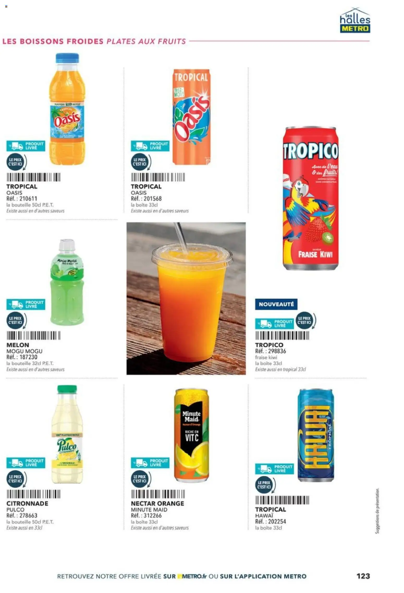 {H1} | Page: 123 | Produits: Melon, Orange, Livre, Kiwi