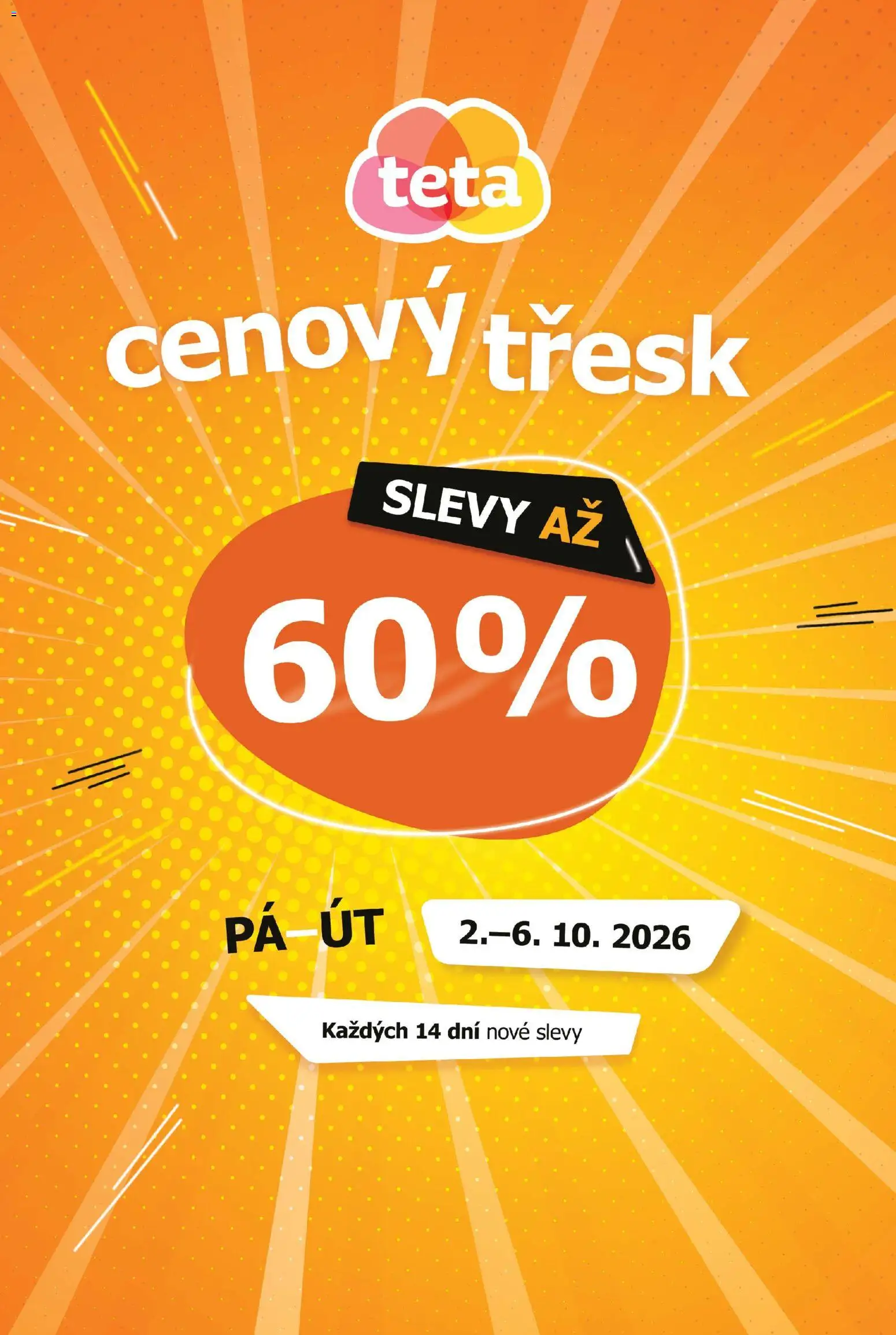 TETA Drogerie leták - Cenový třesk od 02.10.2026 | Strana: 1