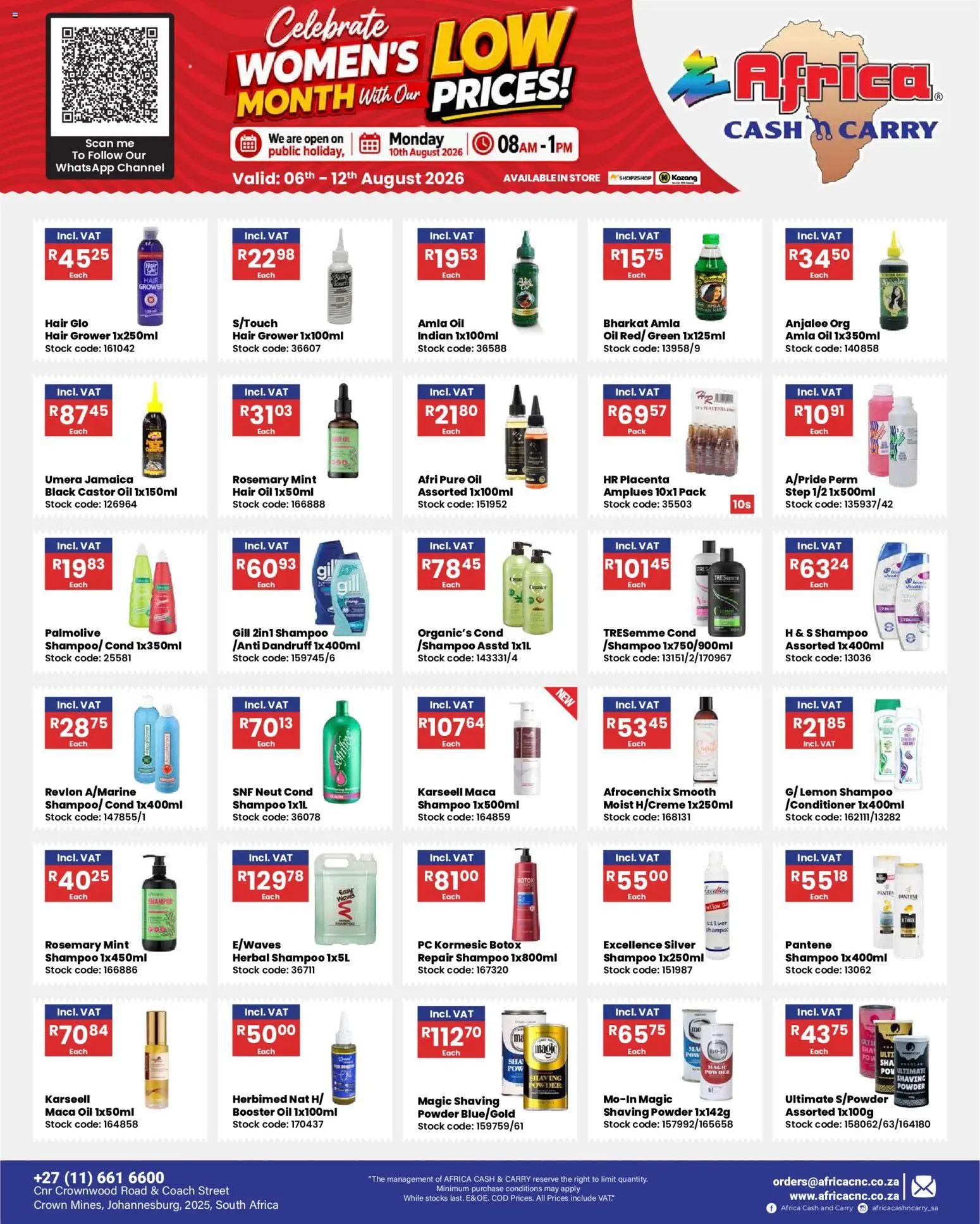 New Africa Cash & Carry catalogue – valid from 06/08/2026 | Page: 2 | Products: PC, Oil, Stock, Lemon