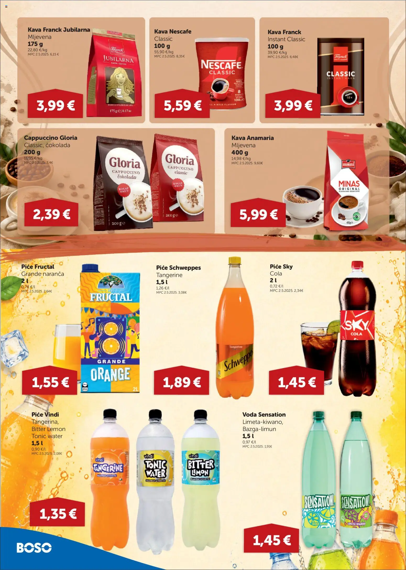 Boso katalog | vrijedi od 13.08.2026 | Stranica: 10 | Proizvodi: Kava nescafe, Mljevena kava, Kava, Voda