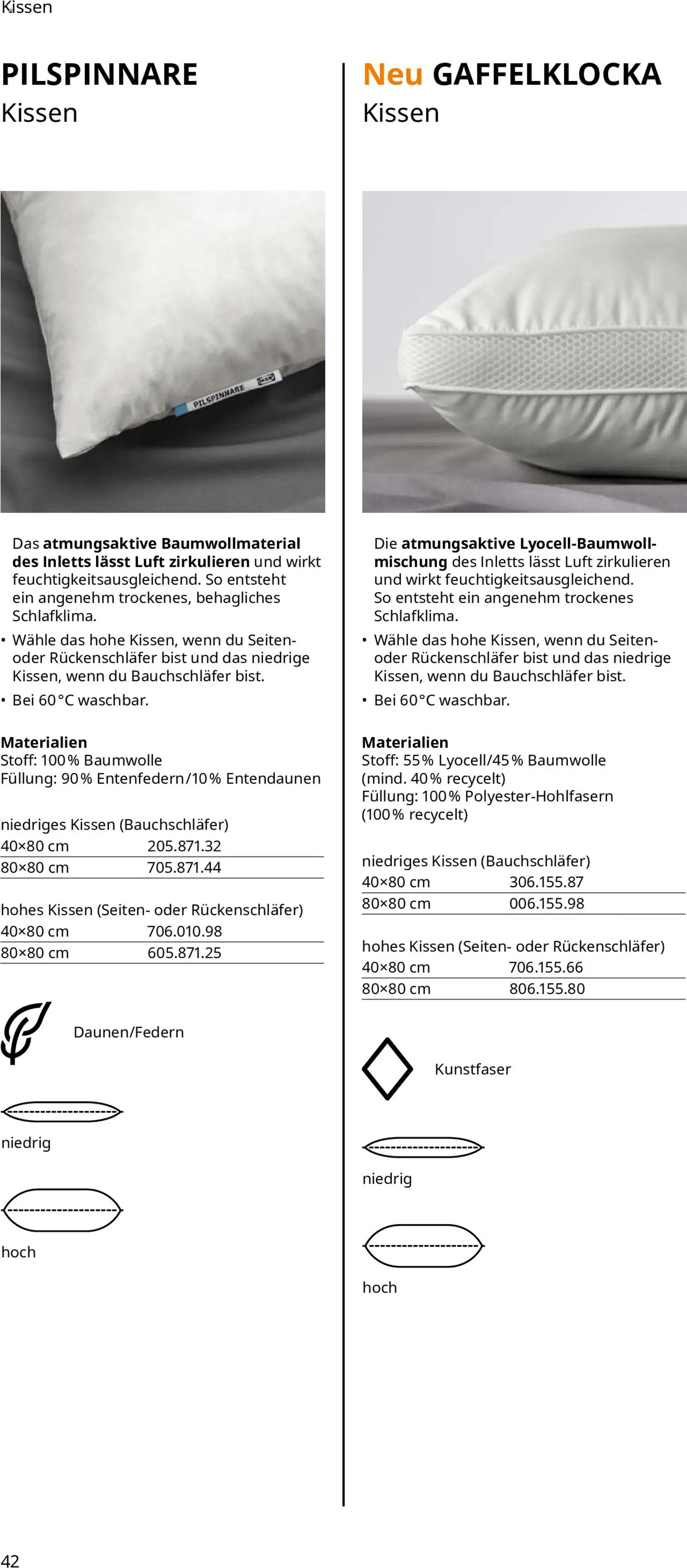 Ikea Prospekt Schlafkomfort – gültig ab 16.09.2026 | Seite: 42 | Produkte: Bett, Decke
