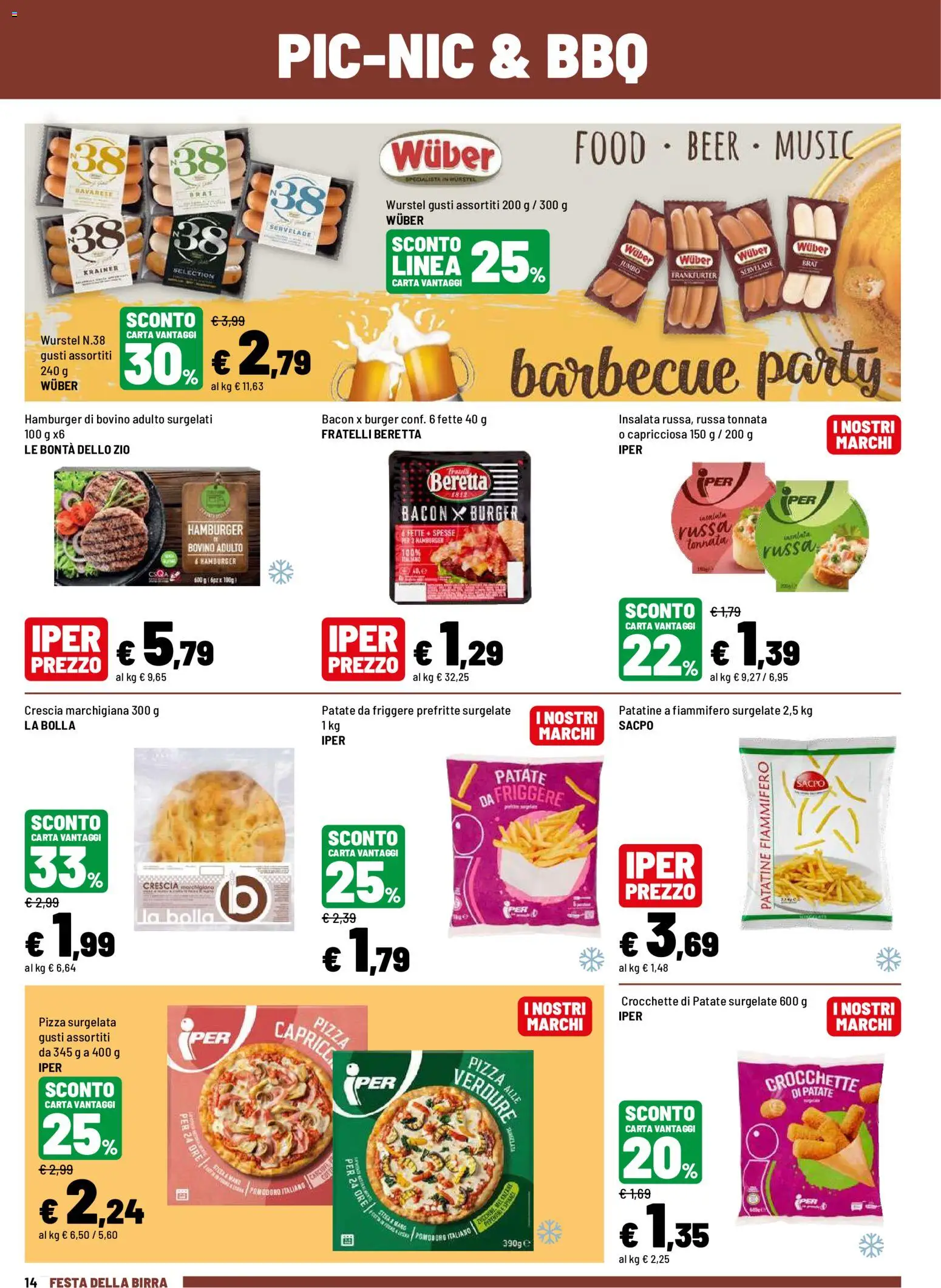 Volantino Iper del 27/07/2026 | Pagina: 13 | Prodotti: Bovino, Pizza, Verdure, Crocchette