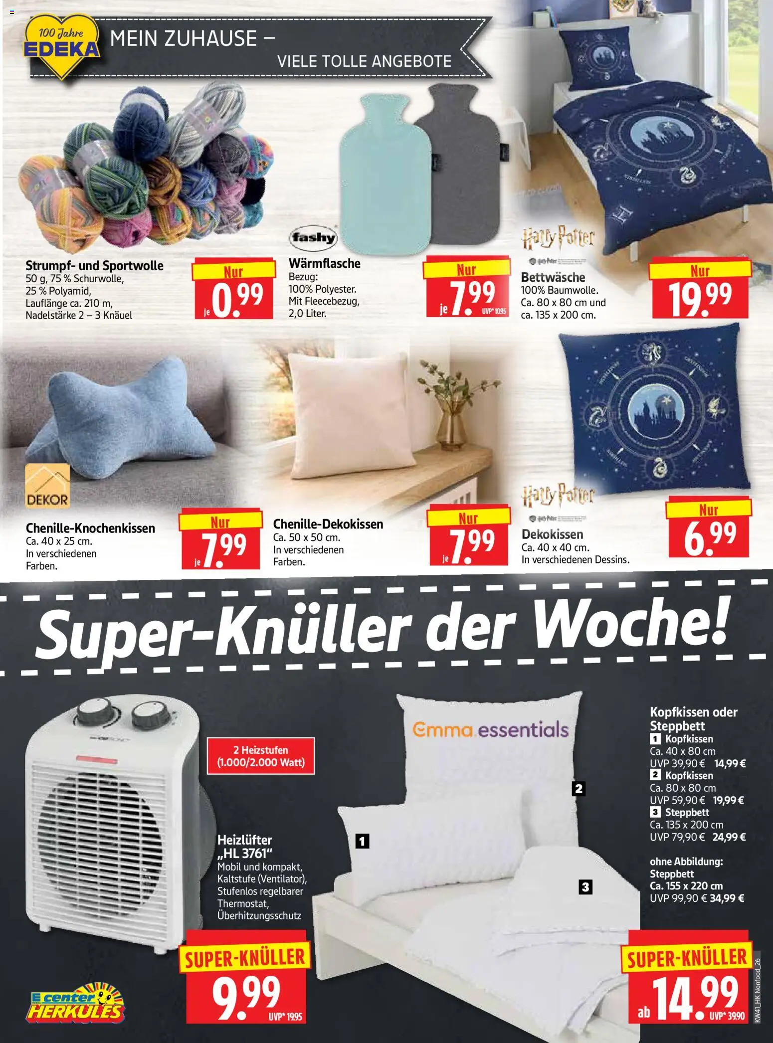 HERKULES Prospekt – gültig ab 05.10.2026 | Seite: 26 | Produkte: Ventilator, Bettwäsche, Kopfkissen