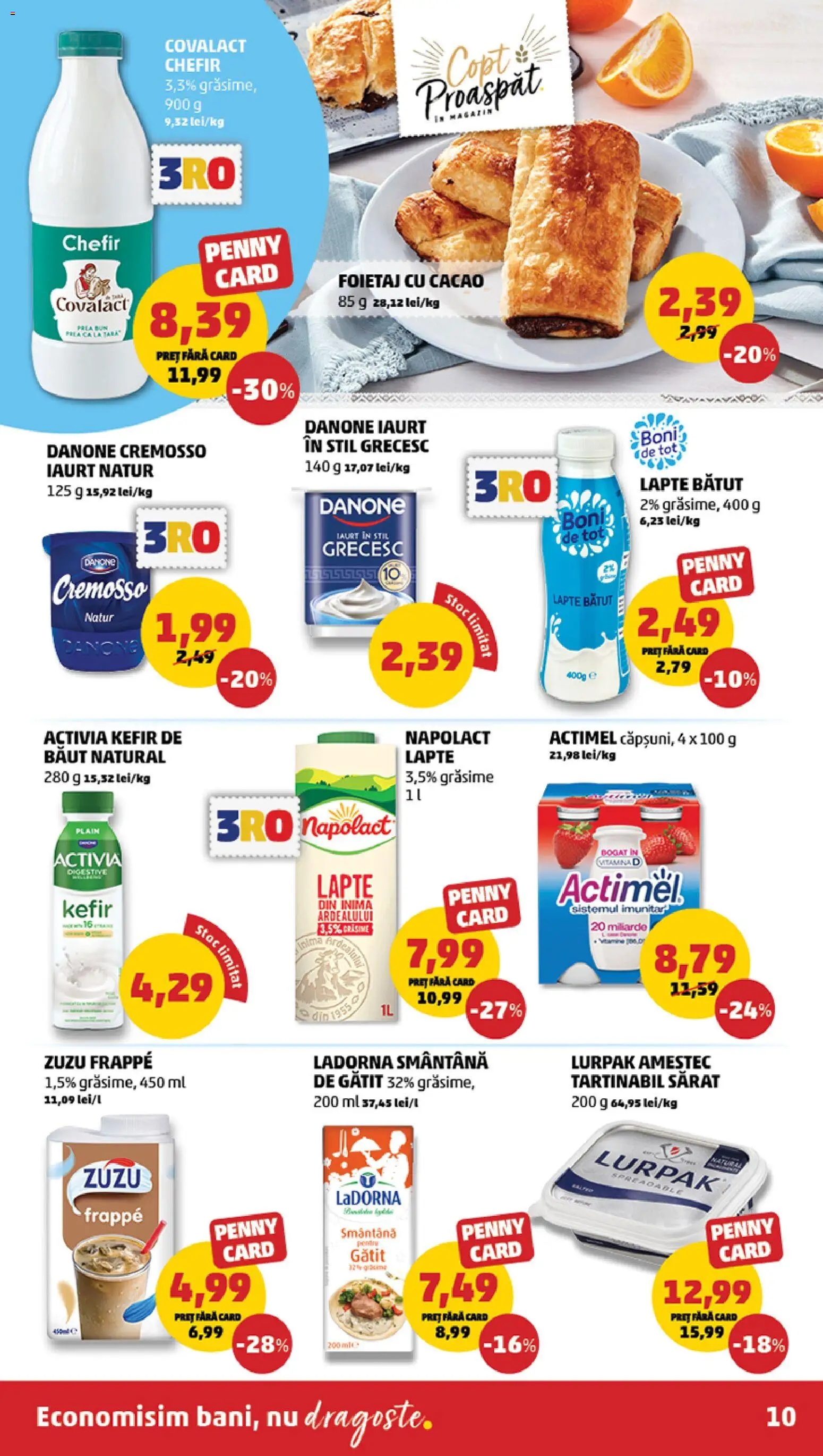 Noul catalog PENNY – valabil de la 22.07.2026 | Pagină: 10 | Produse: Lurpak, Actimel, Smântână, Activia