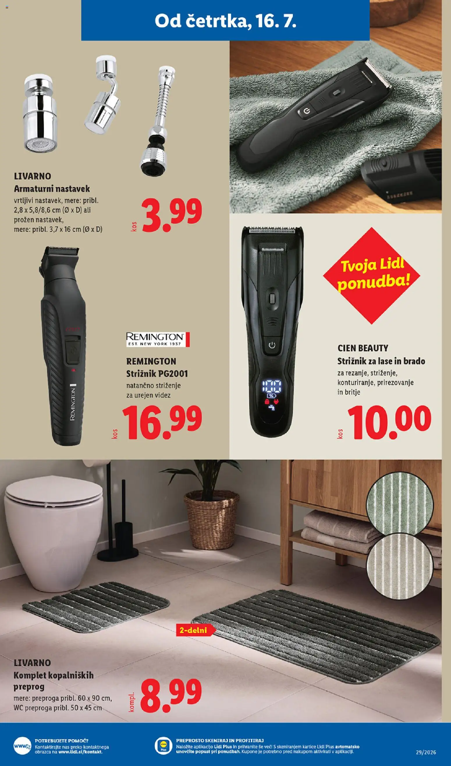 Novi Lidl katalog ponudbe – veljaven od 16.07.2026 | Stran: 31 | Izdelki: Preproga, Strižnik