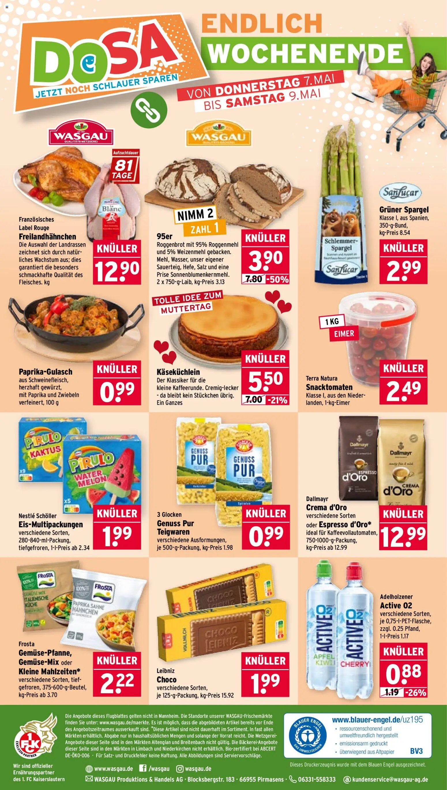 Wasgau Prospekt 	 – gültig ab 04.05.2026 | Seite: 30 | Produkte: Hahnchen, Küche, Rouge, Spargel