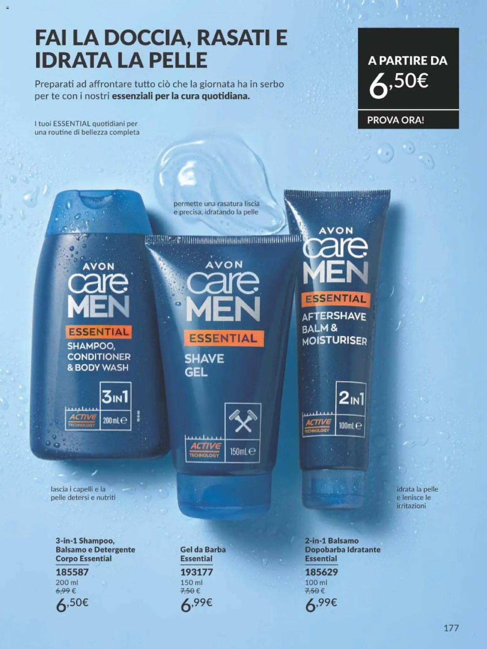 Volantino Avon del 01/08/2026 | Pagina: 177 | Prodotti: Shampoo, Dopobarba, Detergente, Tè