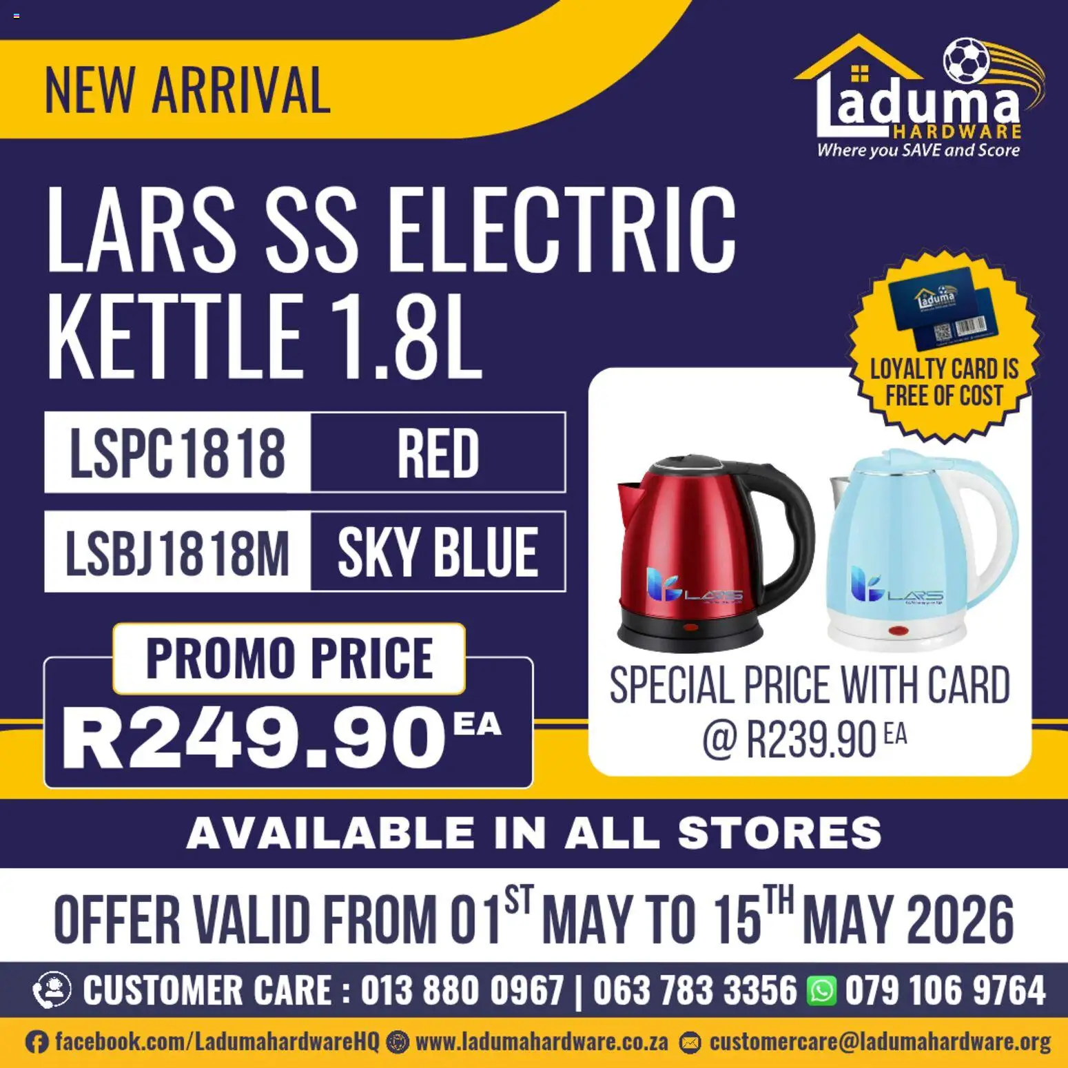 New Laduma Hardware catalogue – valid from 01.05.2026 | Page: 3 | Products: Kettle