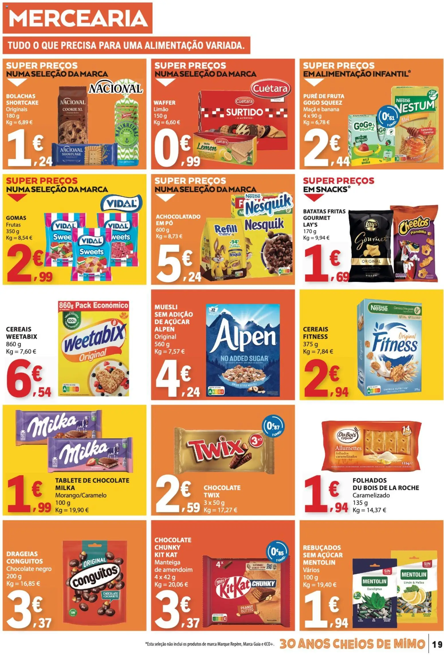 E.Leclerc folheto │ válido de 10/09/2026 | Página: 19 | Produtos: Batatas, Frutas, Chocolate, Açúcar