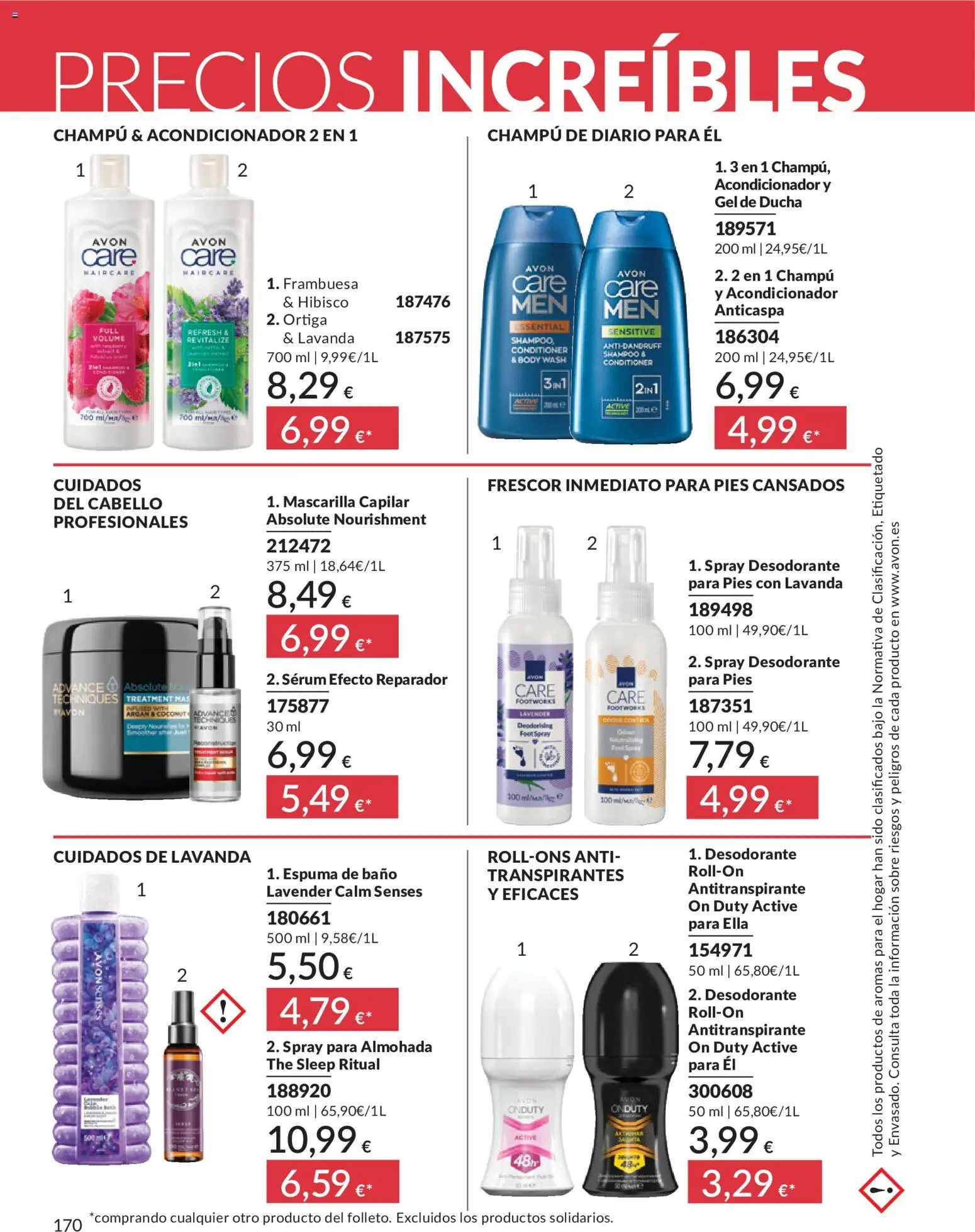 Catálogo AVON campaña 6 │ válido desde el 01.06.2026 | Página: 170 | Productos: Acondicionador, Antitranspirante, Body, Almohada