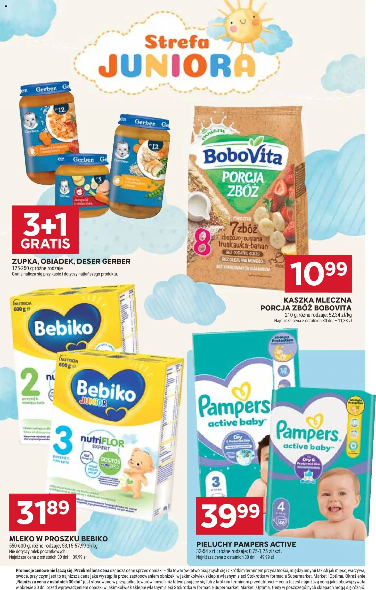Stokrotka gazetka - Market od 17.09.2026 | Strona: 32 | Produkty: Stokrotka, Kaszka mleczna, Deser, Pieluchy pampers