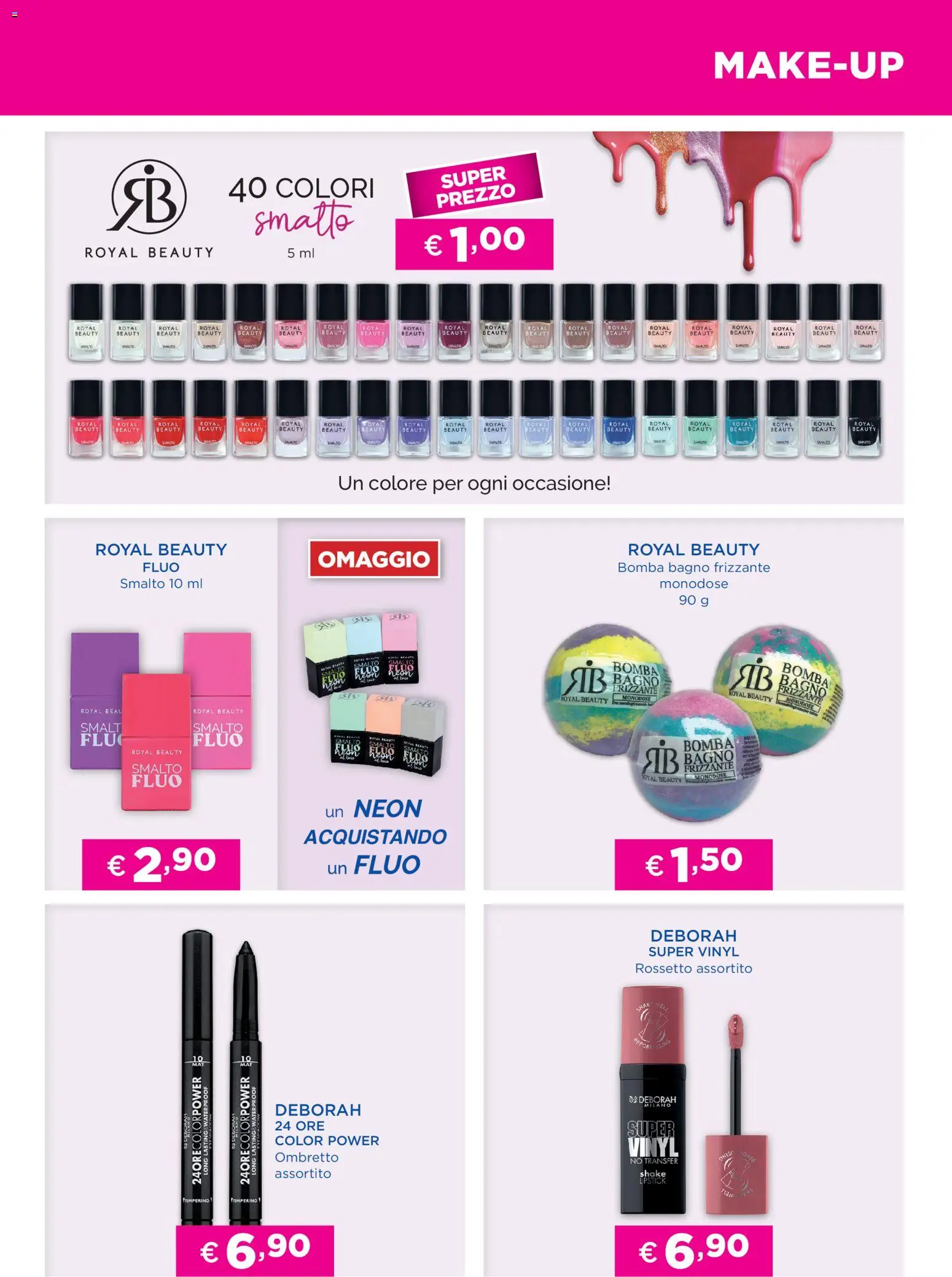 Volantino Acqua e Sapone del 29.05.2026 | Pagina: 3 | Prodotti: Ombretto, Rossetto, Bomba bagno, Bagno