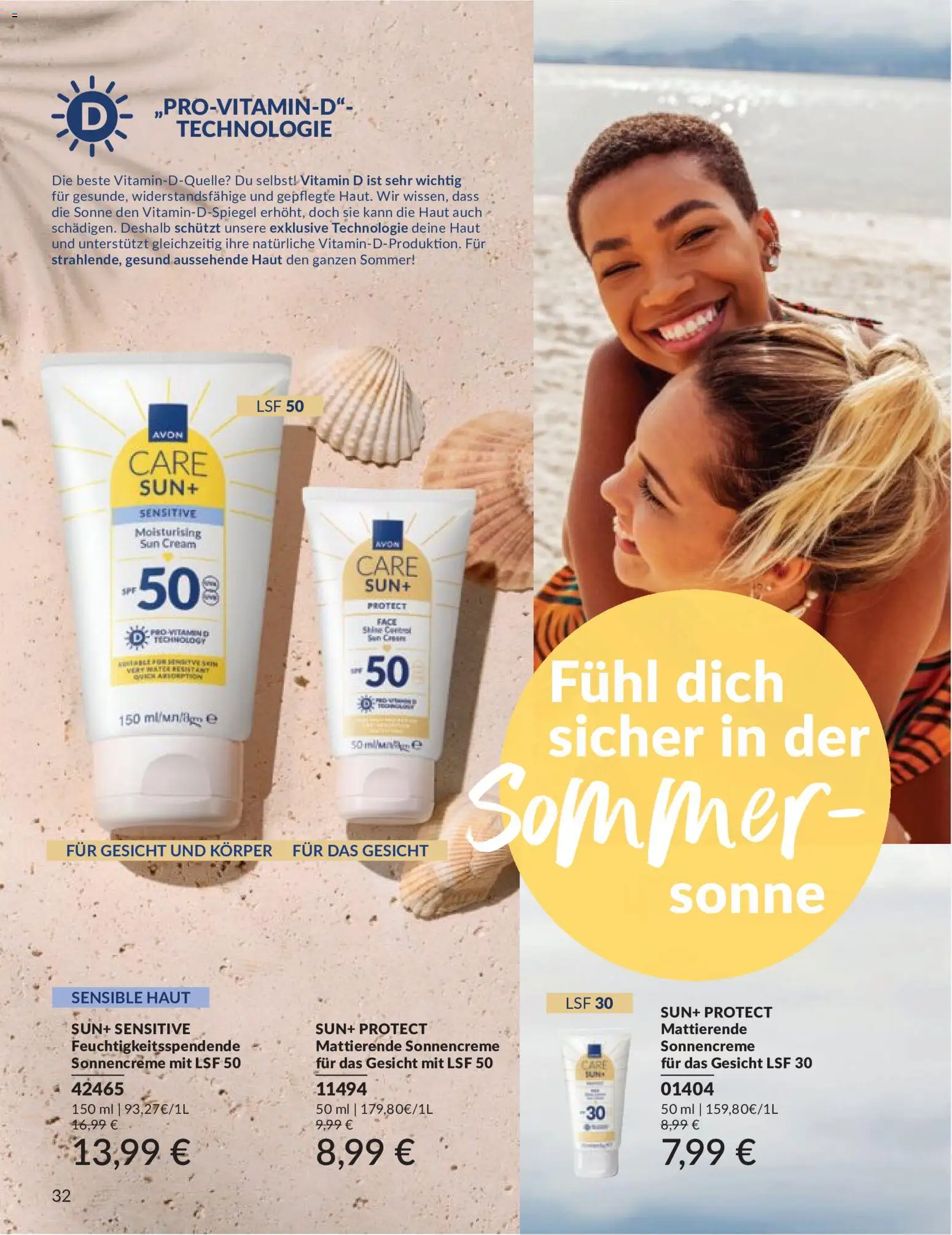 AVON Katalog Juni 2026 – gültig ab 01.06.2026 | Seite: 32 | Produkte: Sonnencreme