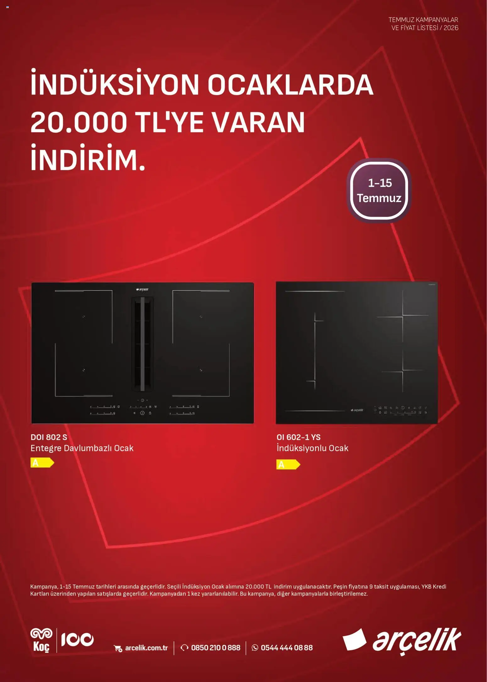 Arçelik - Ankastre Kataloğu - 01 Temmuz 2026 tarihinden itibaren geçerlidir | Sayfa: 3 | Ürünler: Ocak