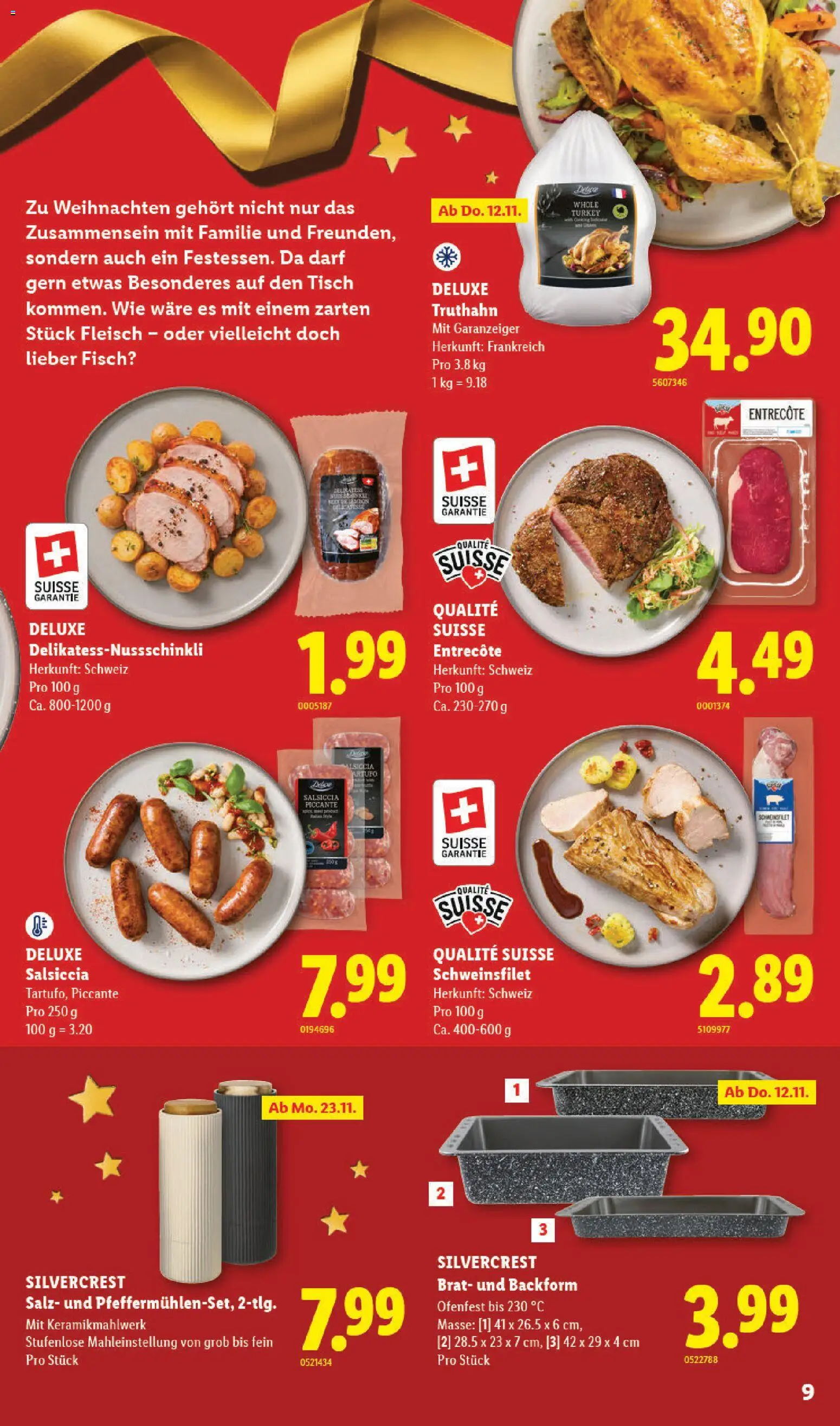 Lidl aktionen Festliche Spezialitäten – gültig ab 29.10.2026 | Seite: 9