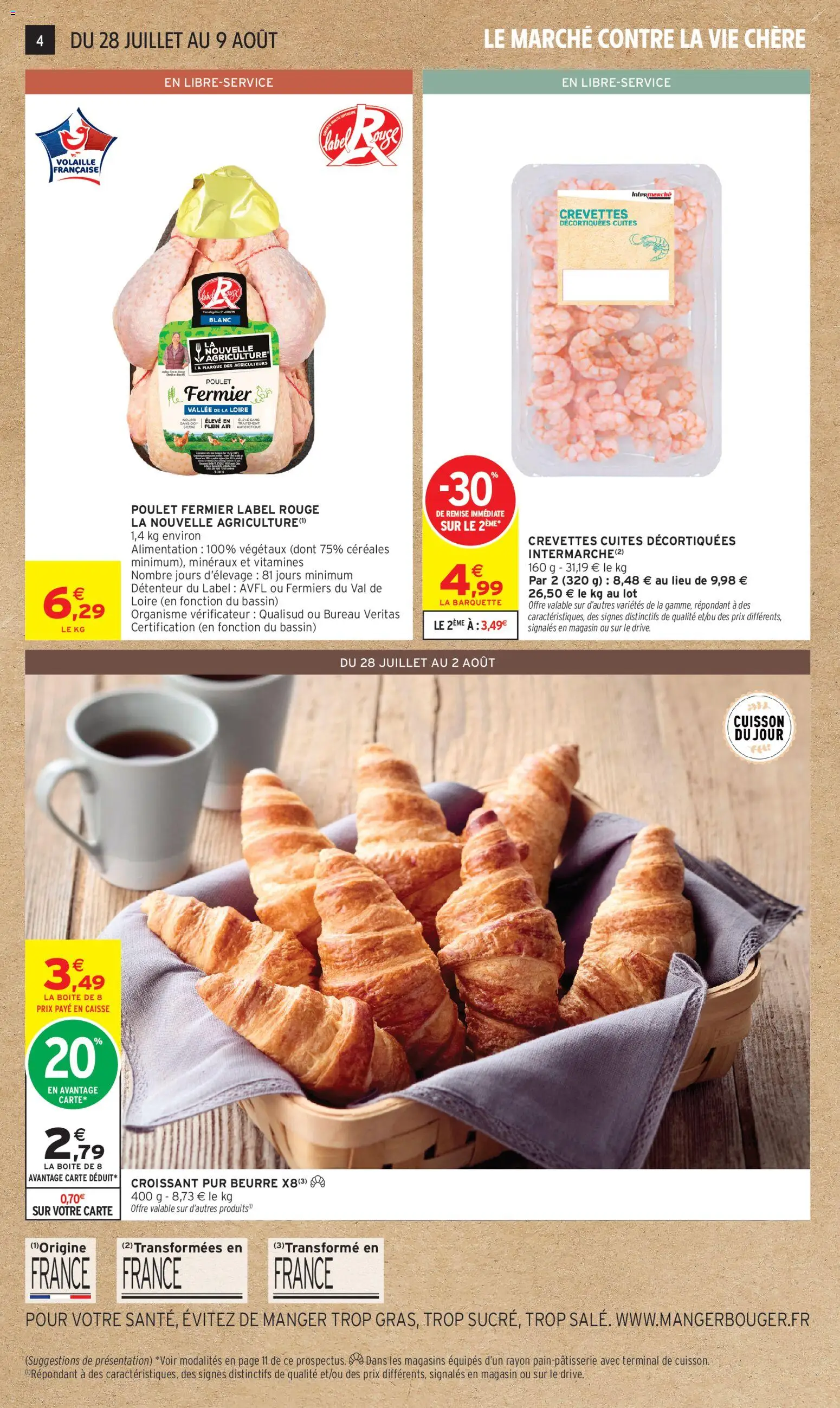 {H1} | Page: 4 | Produits: Crevettes cuites decortiquees, Volaille, Crevettes décortiquées, Beurre