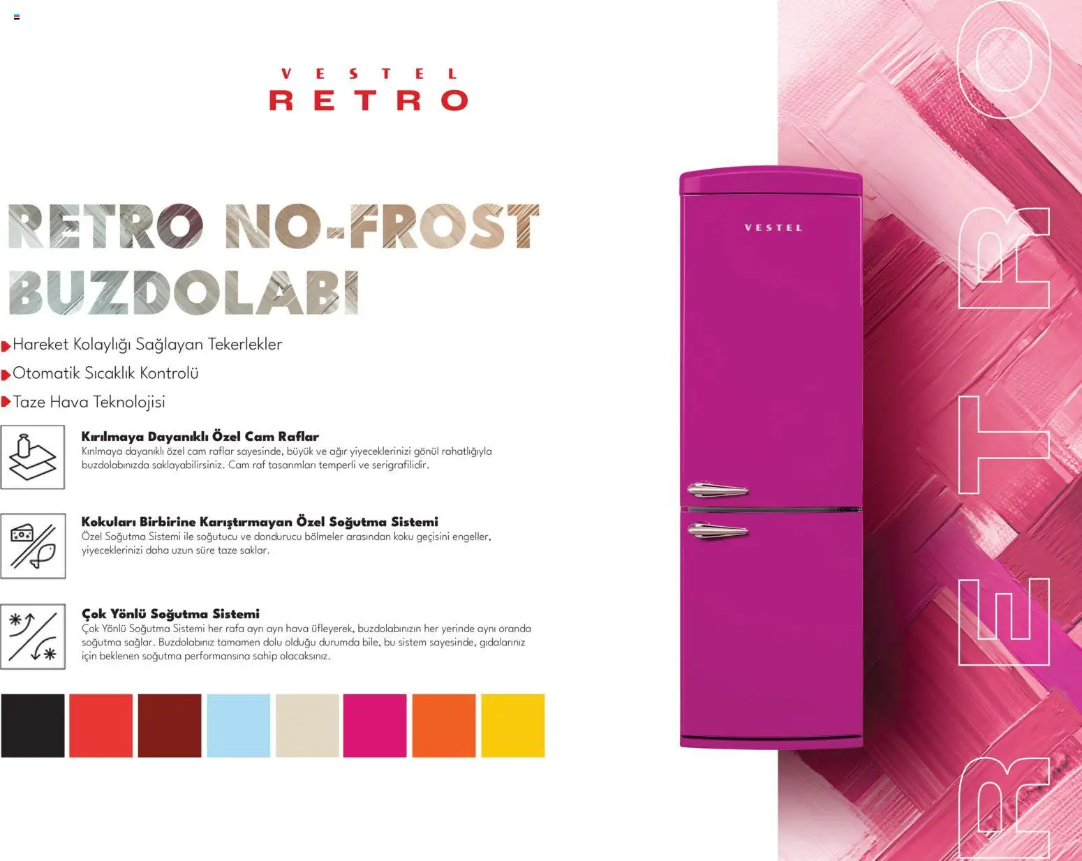 Vestel - Retro Katalog - 01 Ekim 2026 tarihinden itibaren geçerlidir | Sayfa: 9 | Ürünler: Raf, Koku, Buzdolabı, Dondurucu