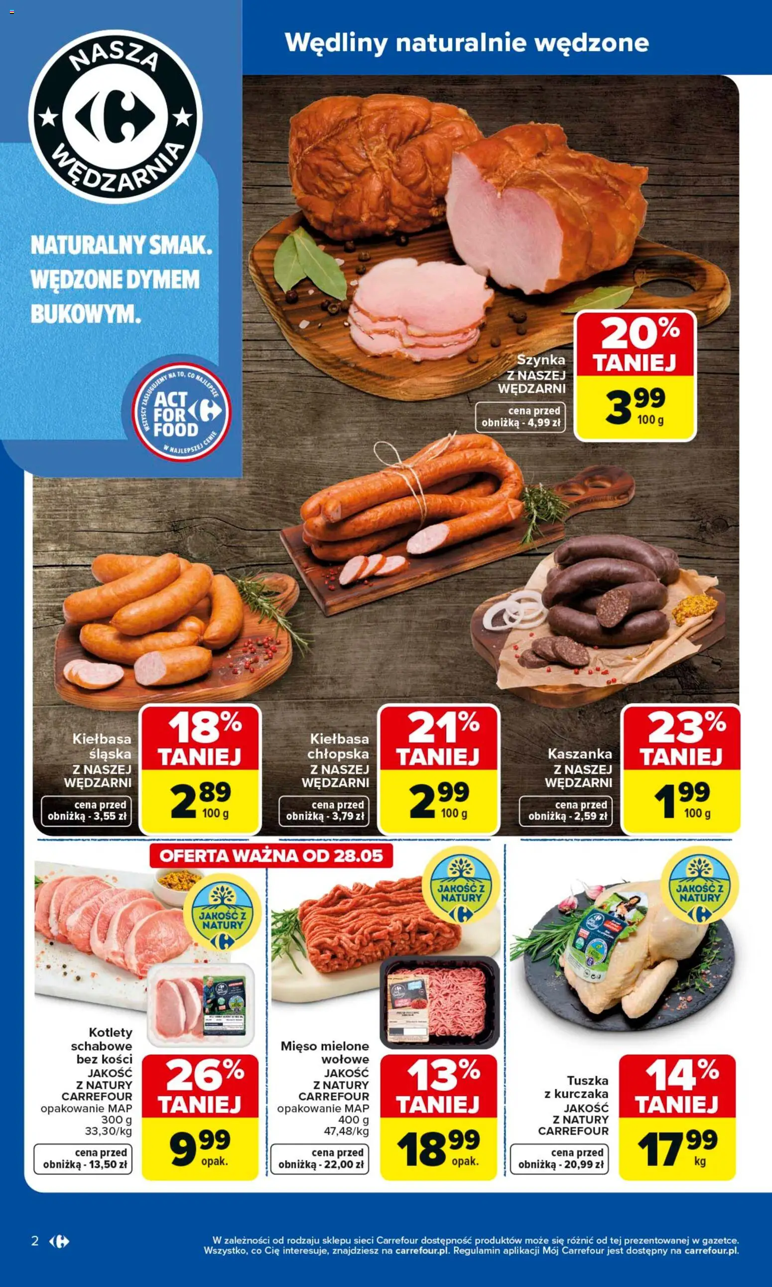 Carrefour gazetka - Wybierz Jakość W Najlepszej Cenie od 25.05.2026 | Strona: 2 | Produkty: Mięso, Mięso mielone, Wędliny, Kotlety