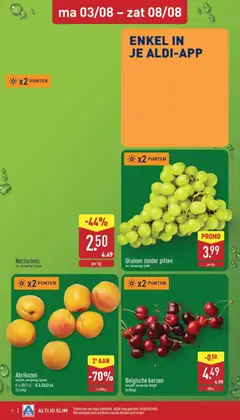 Druiven zonder pitten, Druiven zonder pitten, oorsprong: Italië - Voorbeeld van een folder van Aldi, geldig van 03/08/2026 | Pagina: 2