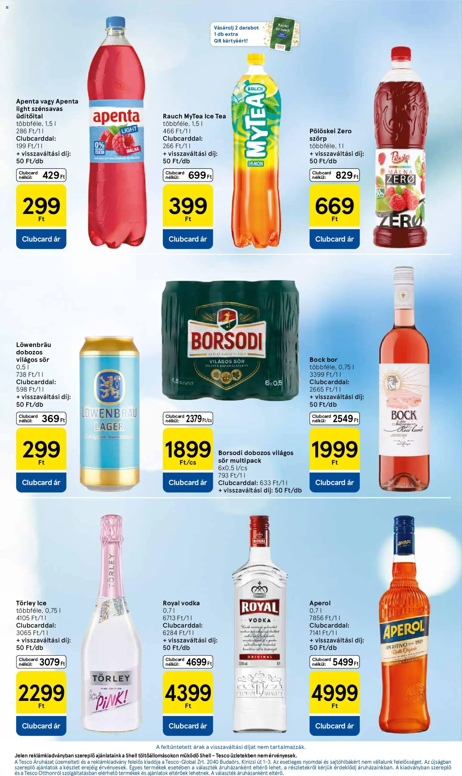 Tesco akciós ujság - amely érvényes a következő dátumtól: 11.06.2026 | Oldal: 7 | Termékek: Ice tea, Bor, Sör, Tea