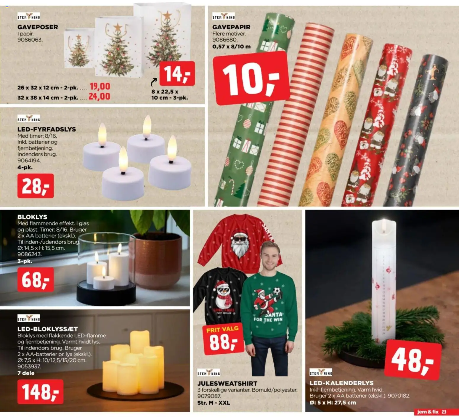 Jem & fix tilbudsavis – gyldig fra 01/11/2026 | Side: 23 | Produkter: Gavepapir, Batterier